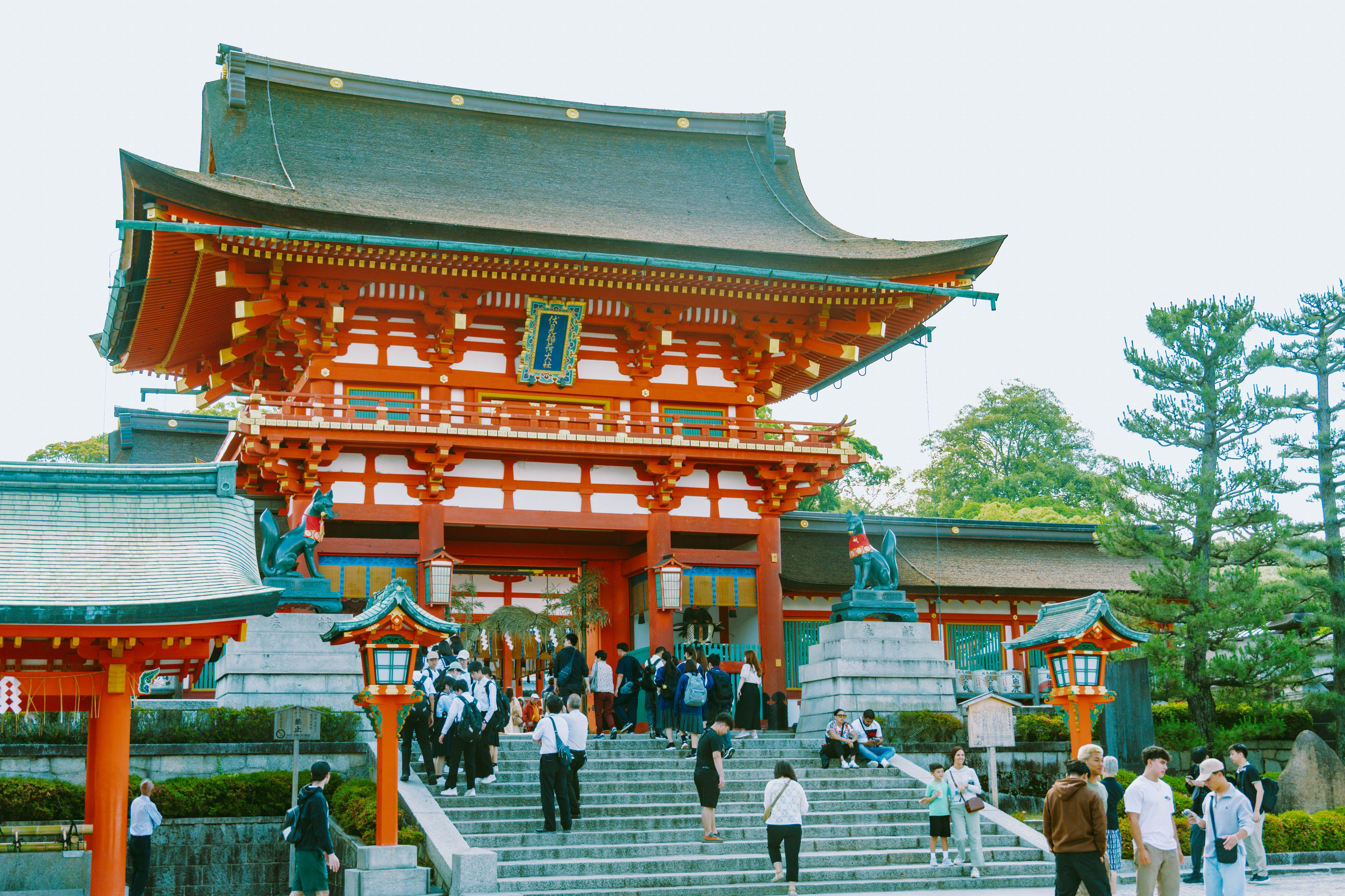 Kyoto, Japan. May 2024. 

Fushimi Inari Taisha, Shinto Shrine. Romon entrance gate.