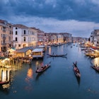 1497350166
View over canal at night, Venice, Veneto, Italy - stock photo
