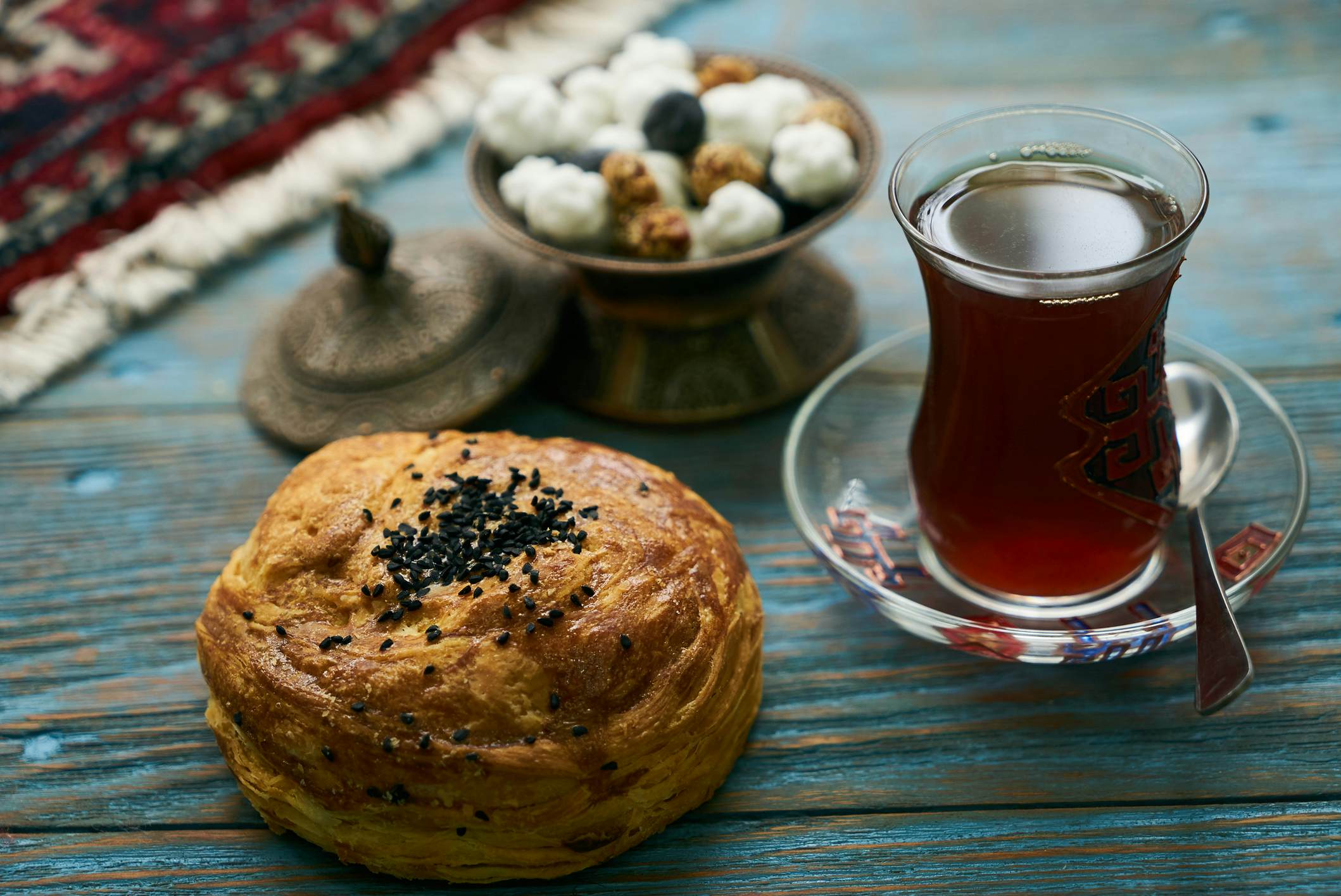 A tea spread for Novruz in Azerbaijan.