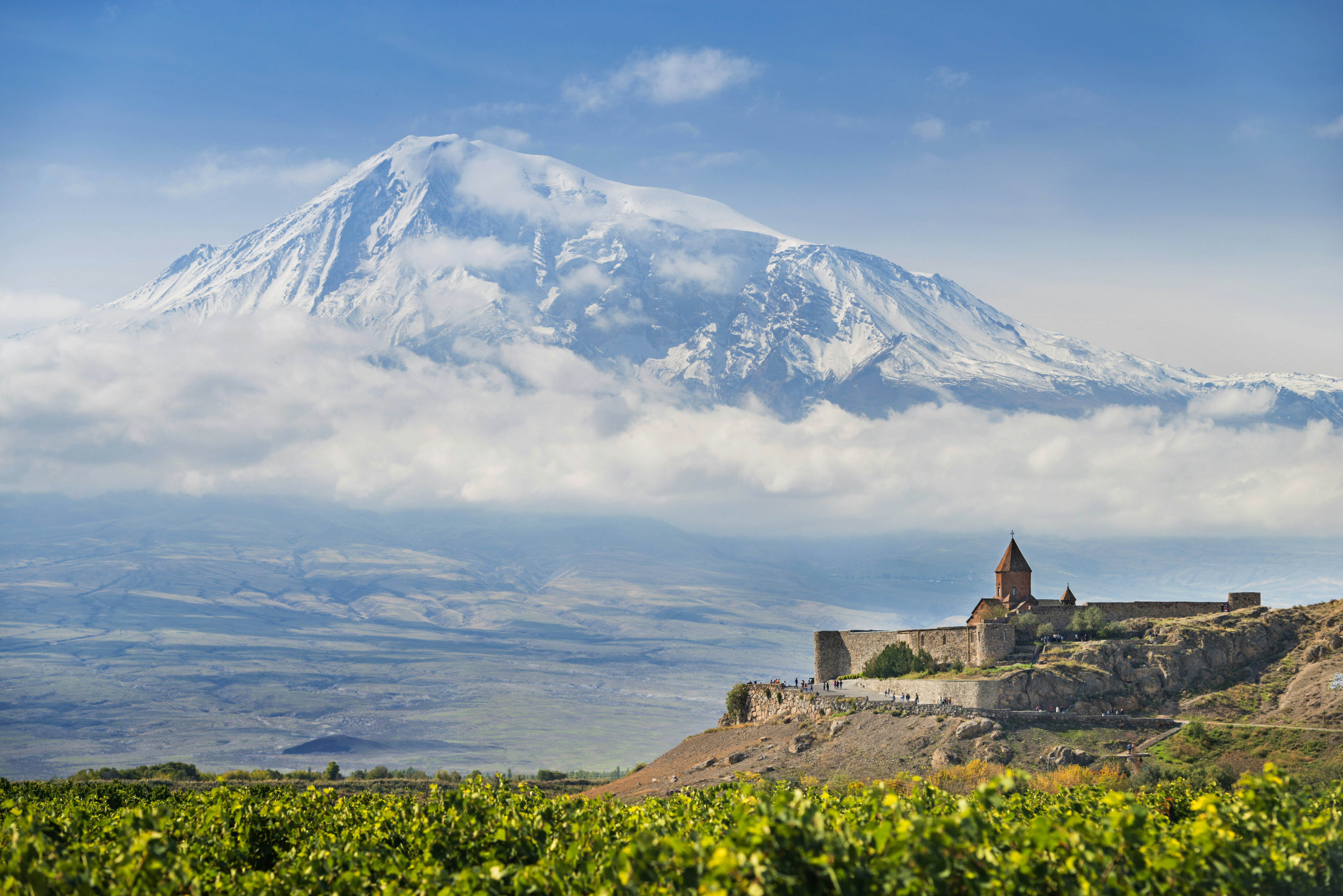 Mt Ararat from Khor Vhirap monastery