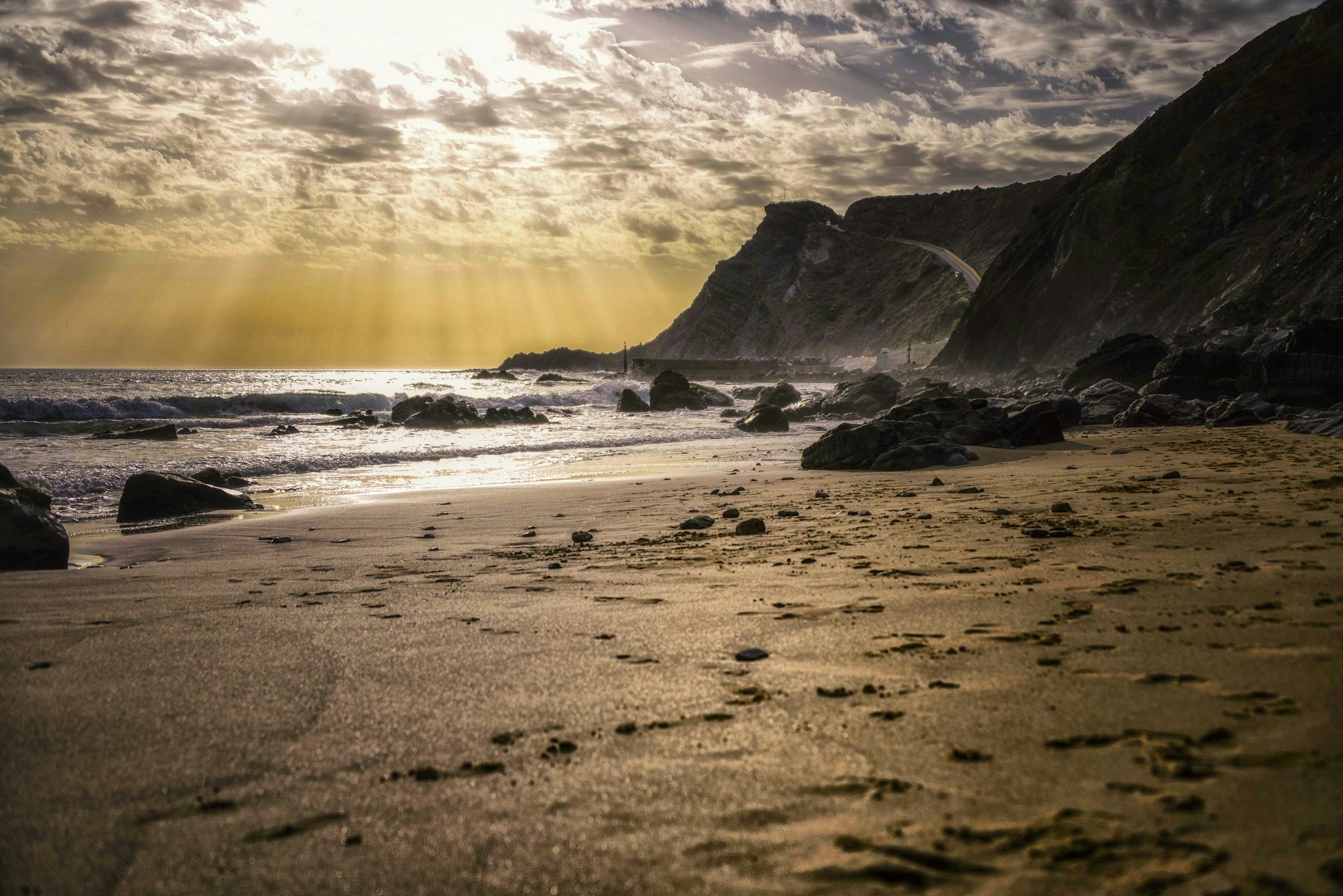 Praia da Arrifana along Costa Vicentina, Portugal.