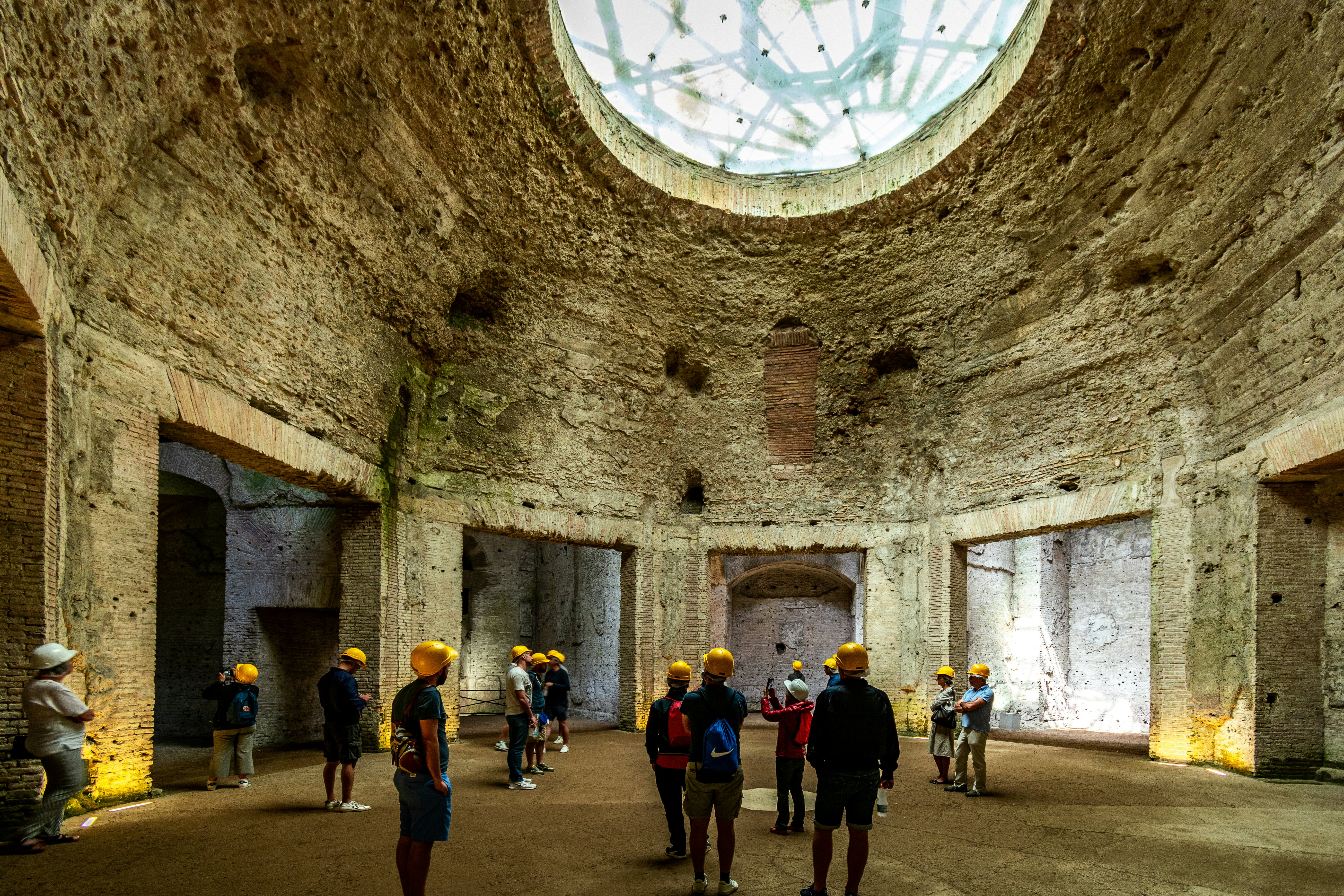 The inside of the ancient palace, the Roman Domus Aurea.