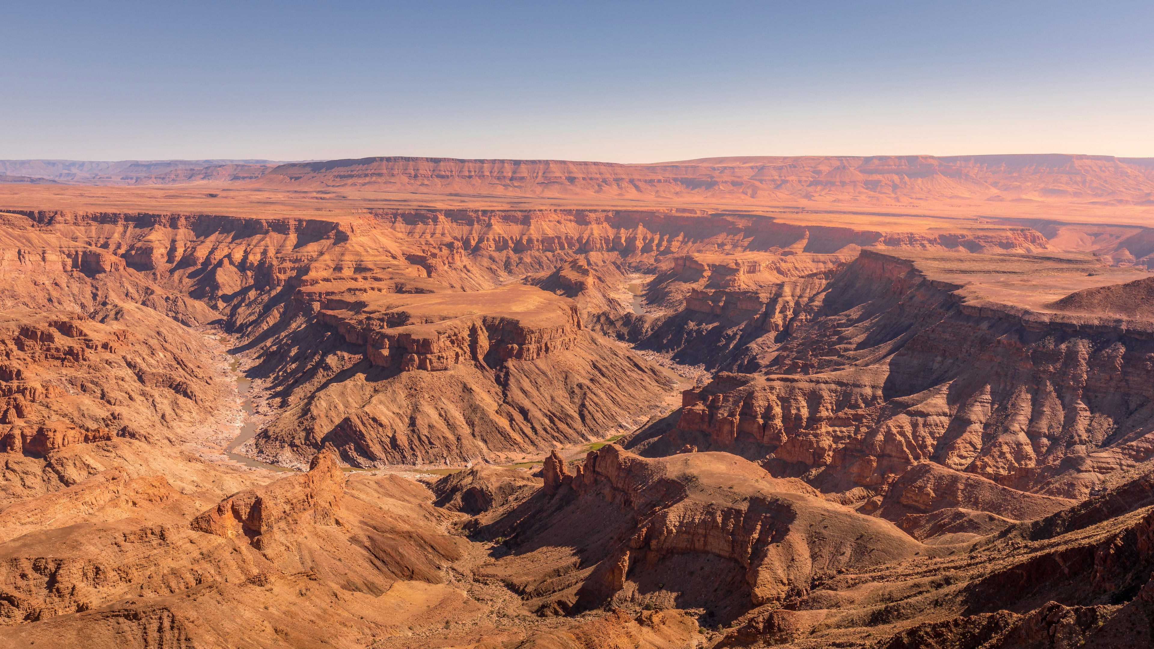 Fish River Canyon at sunset, world's second largest canyon, Hobas, South Namibia.  :