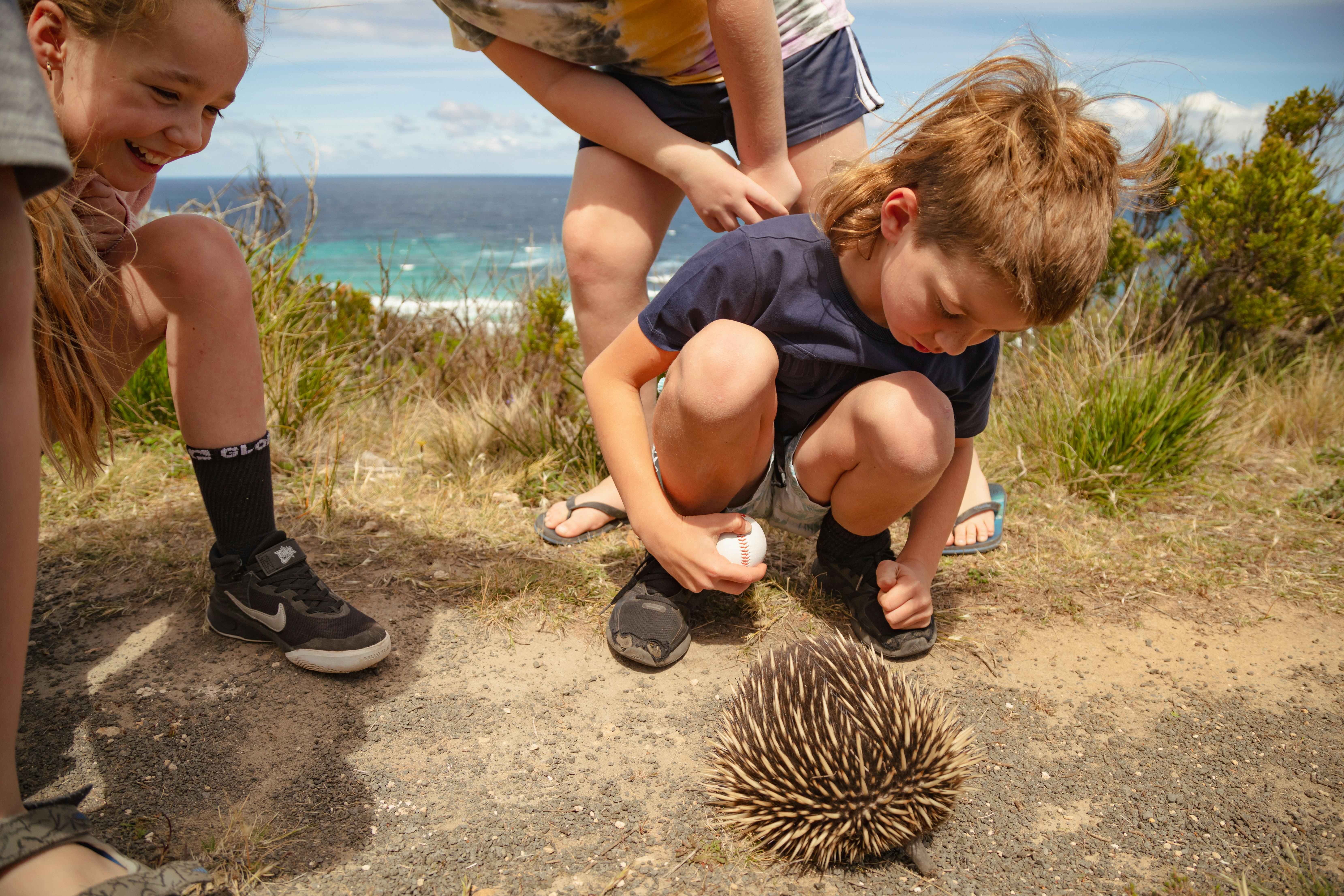 Children on a beach in Australia