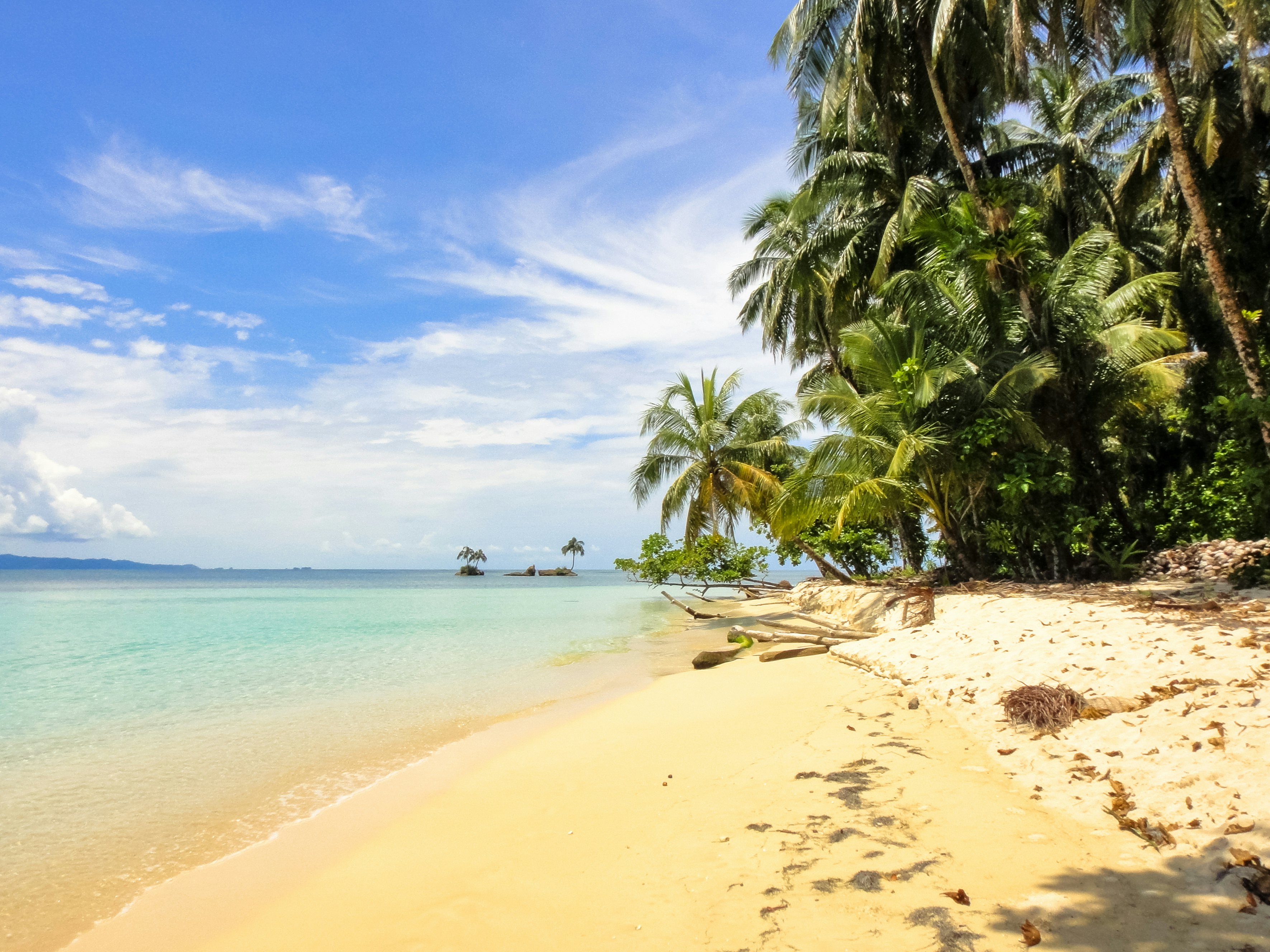 Caribbean islands in Panama. Zapatilla. Bocas Del Toro