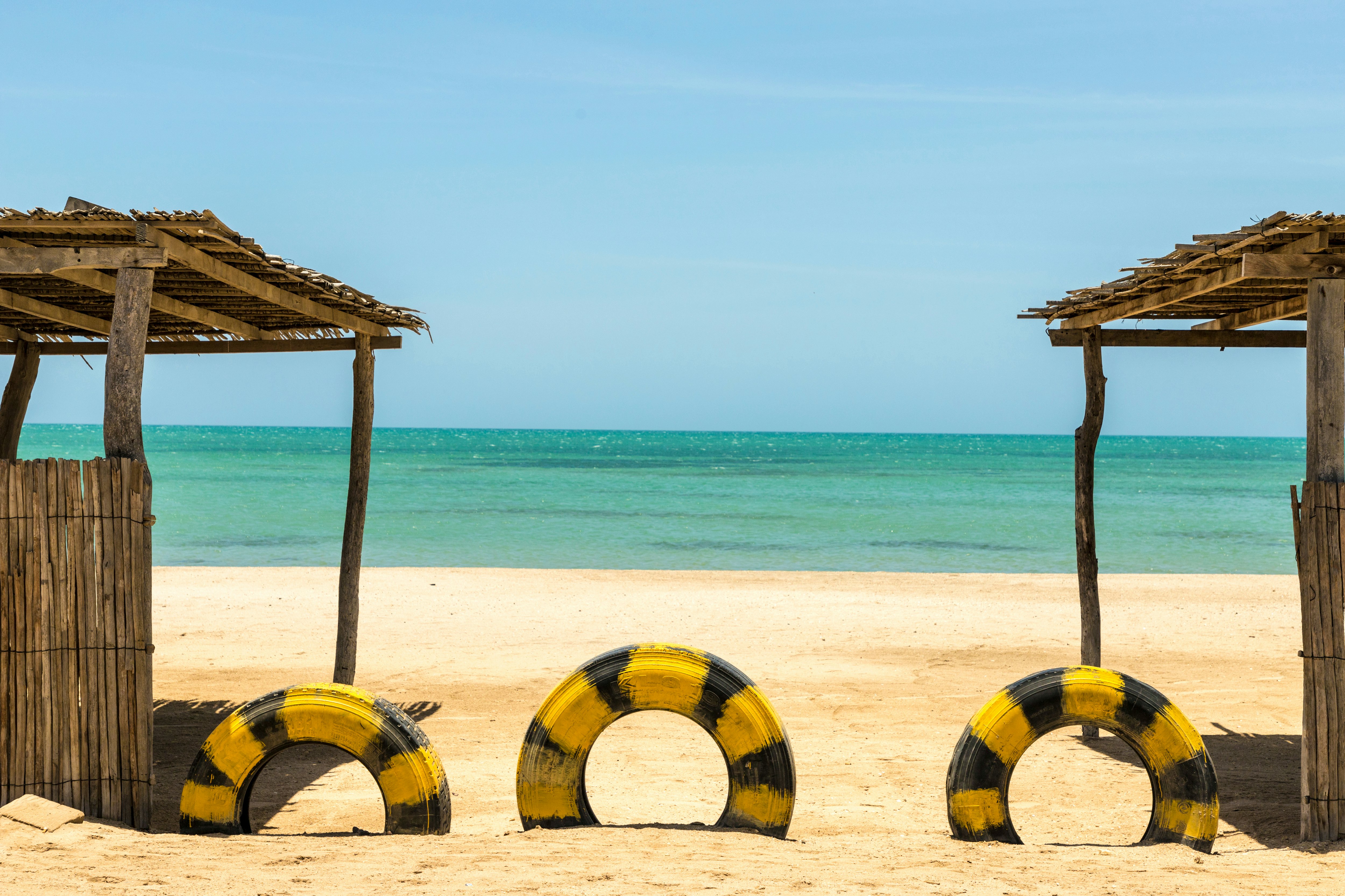 A view of the Caribbean beach in Cabo de la Vela in Colombia