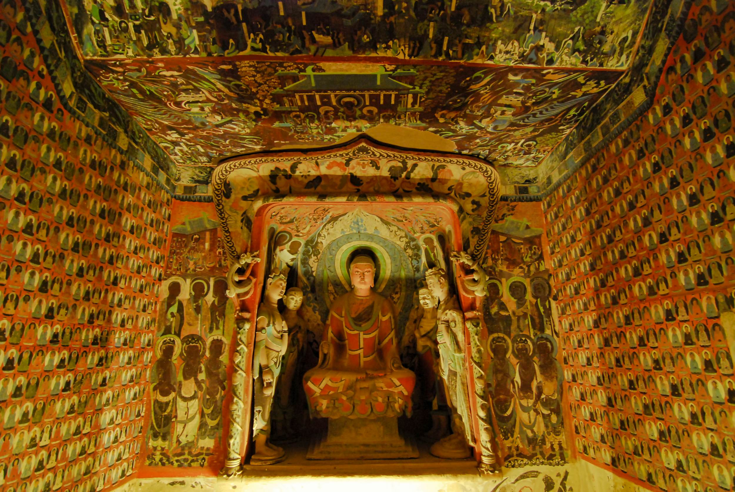 Mogao Caves, Thousand Buddha Grottoes in Dunhuang, China.