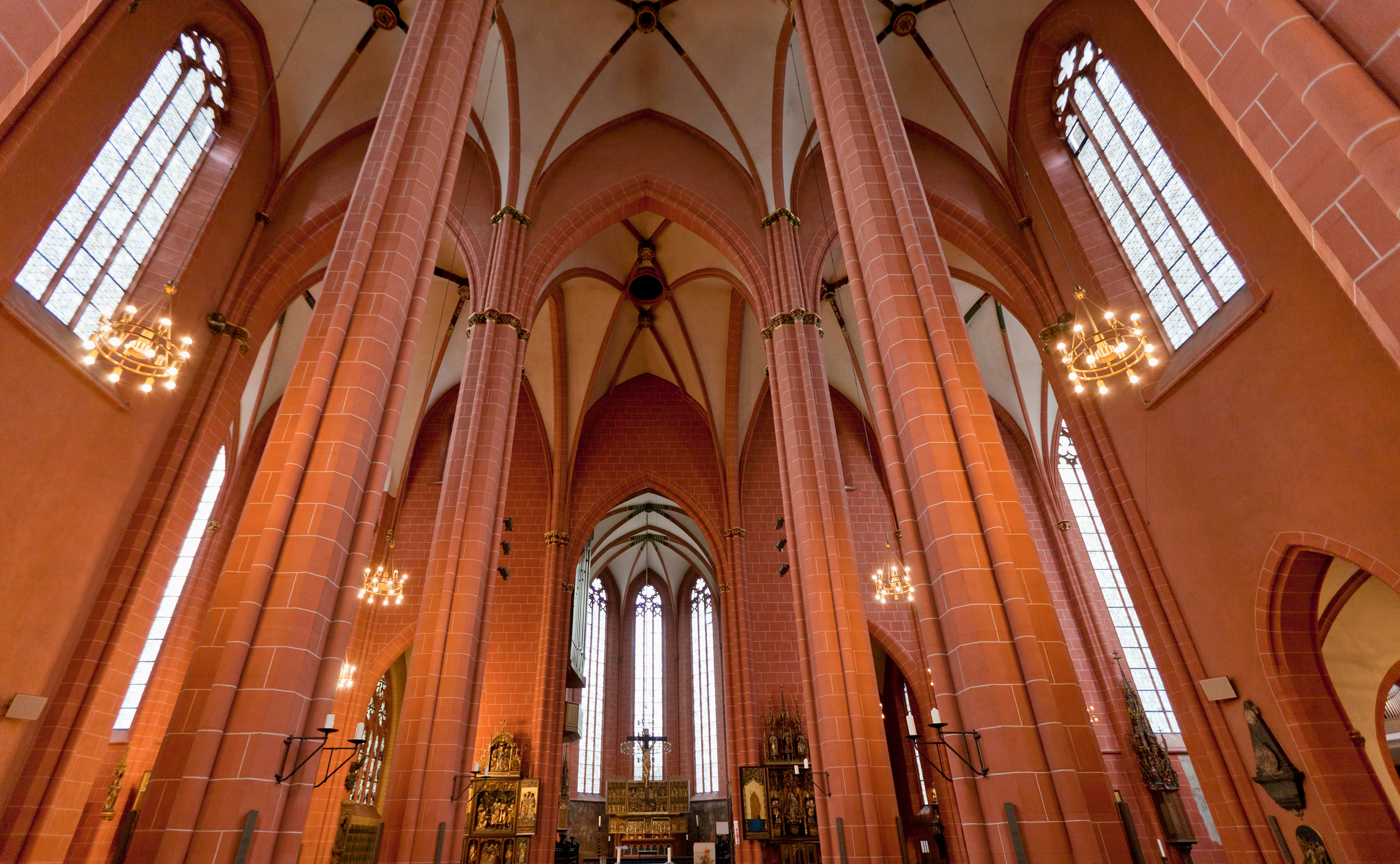 Interior of Frankfurt Cathedral, Saint Bartholomeus's Cathedral, Frankfurt am Main, Hesse, Germany