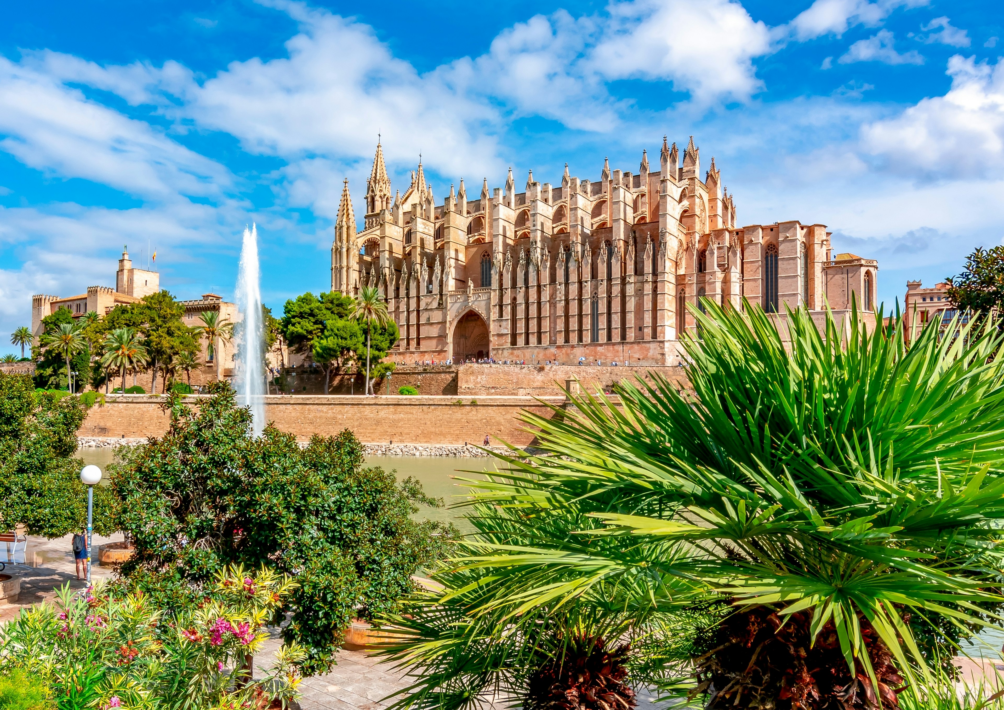 Cathedral of Santa Maria of Palma (La Seu) in Palma de Mallorca, Spain.