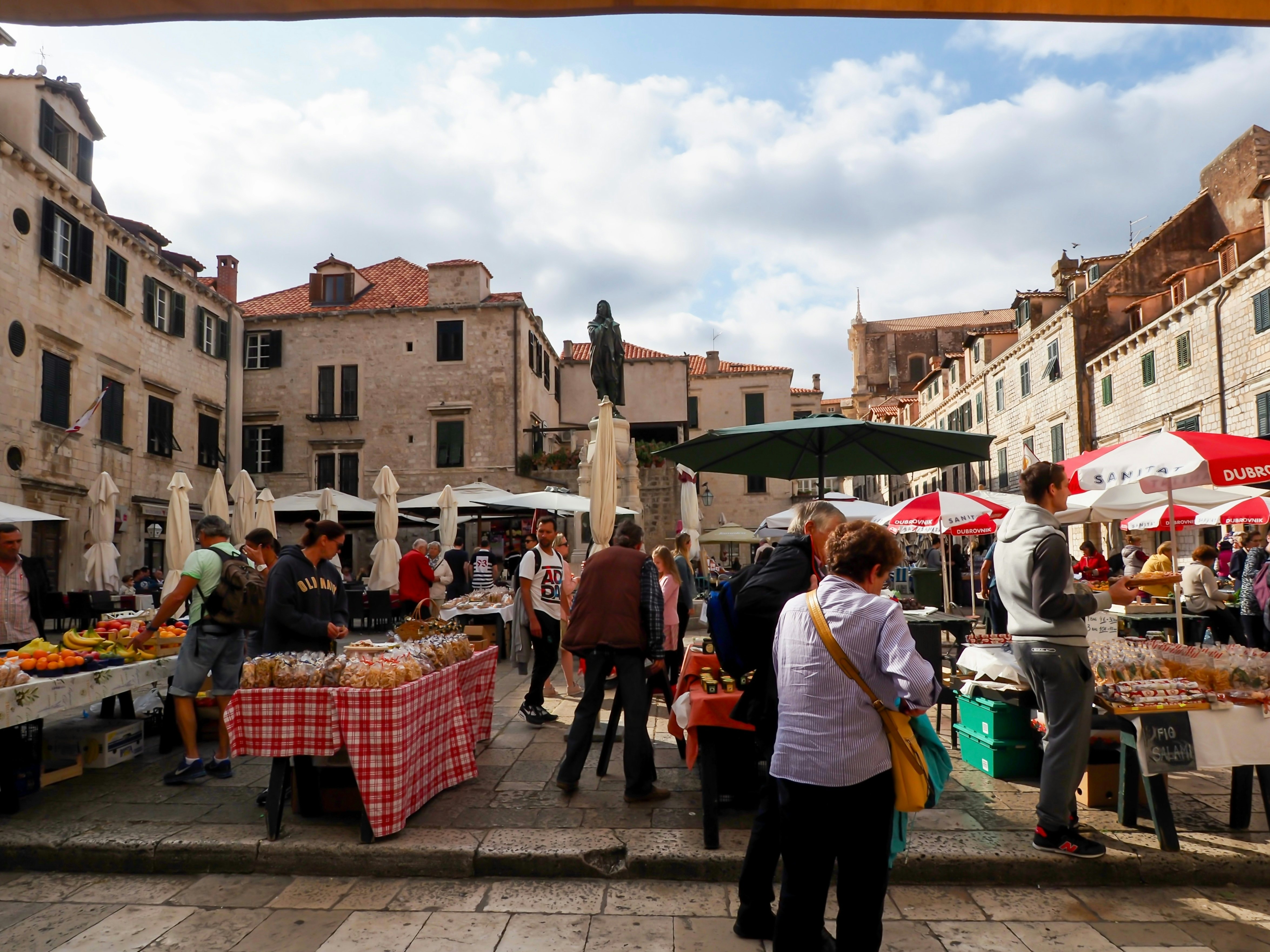 People at Gruz Street Market at the Old town, Dubrovnik, Croatia