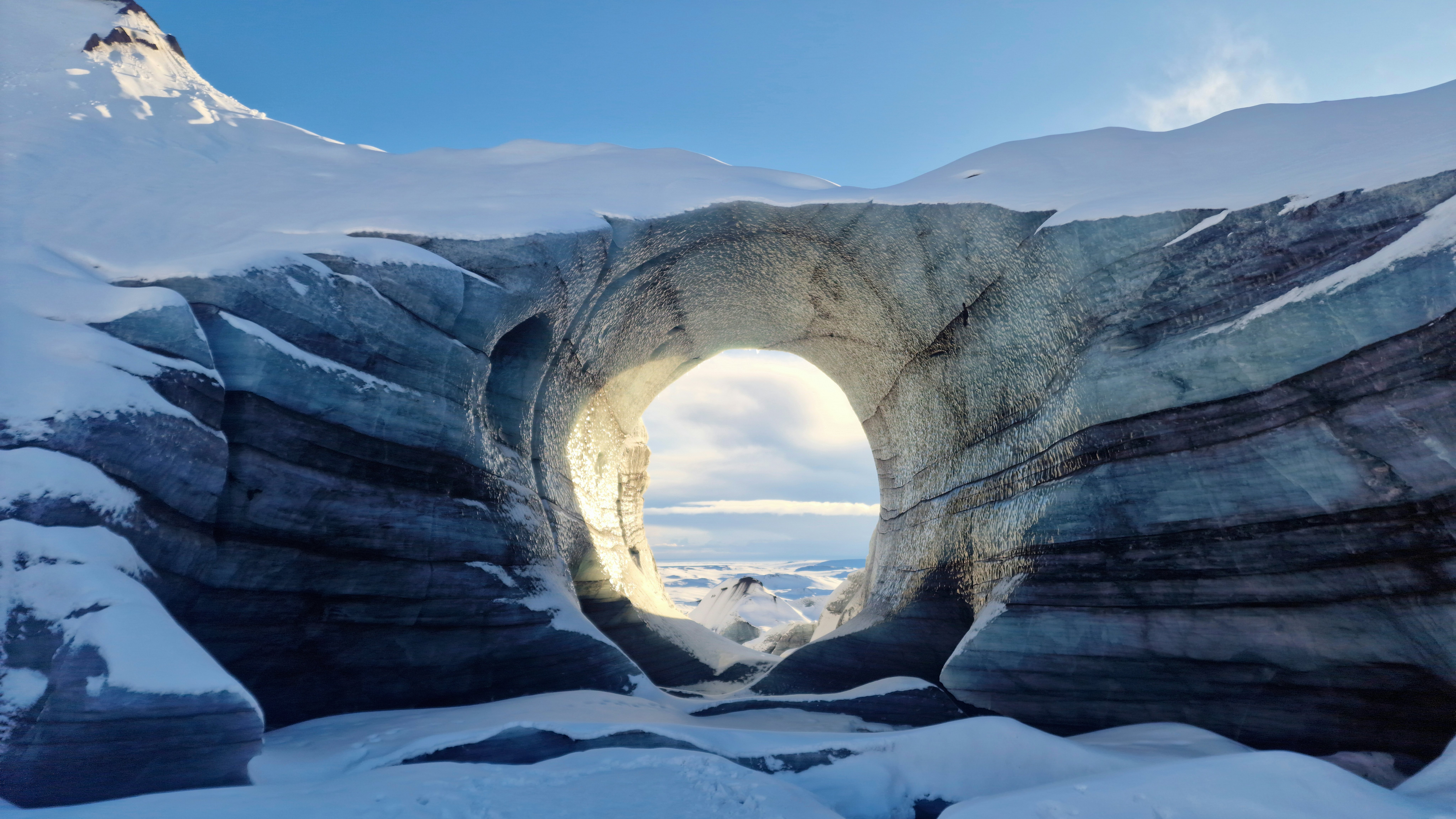 Ice cave at Iceland's Katla Volcano