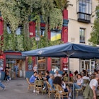 MADRID, SPAIN - MAY 25, 2024 : Cityscape of La Latina district in Madrid, Spain., License Type: media, Download Time: 2025-02-11T12:13:50.000Z, User: sashabrady26, Editorial: true, purchase_order: 65050 - Digital Destinations and Articles, job: Lonely Planet, client: Spain food/restaurant haul, other: Sasha Brady