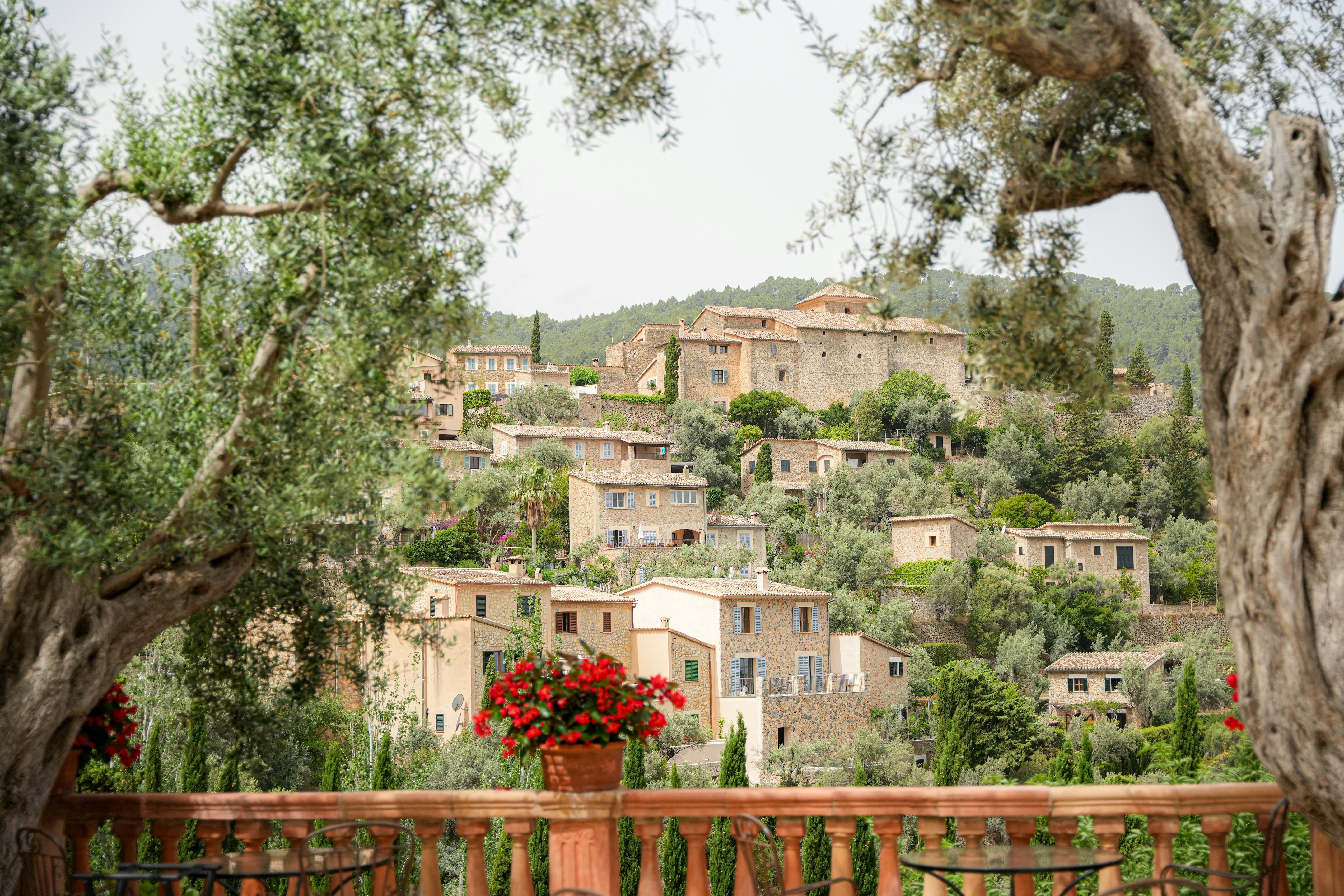 The Mediterranean village of Deia in the mountains of Mallorca