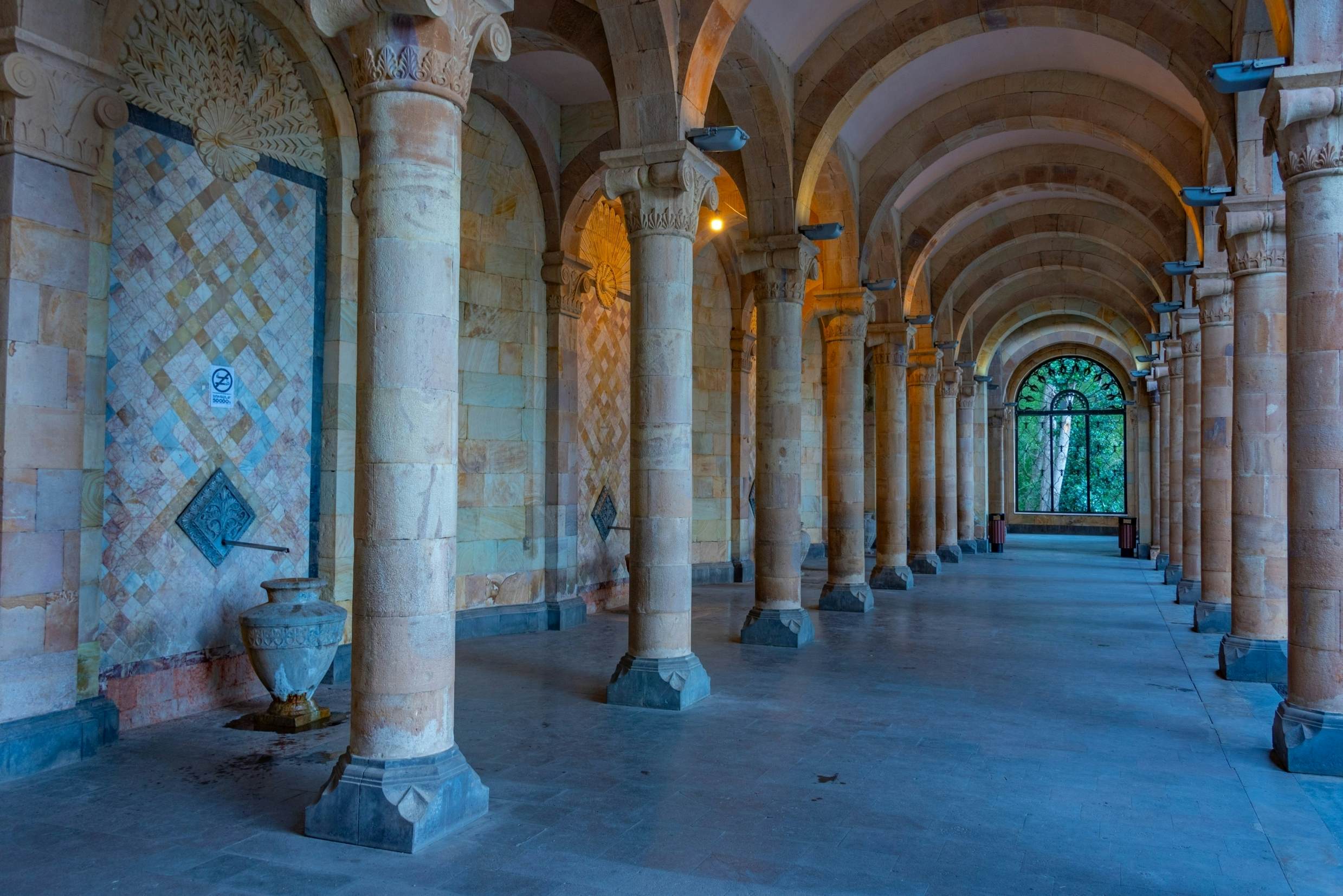 Gallery of Water spa promenade in Armenian town Jermuk.