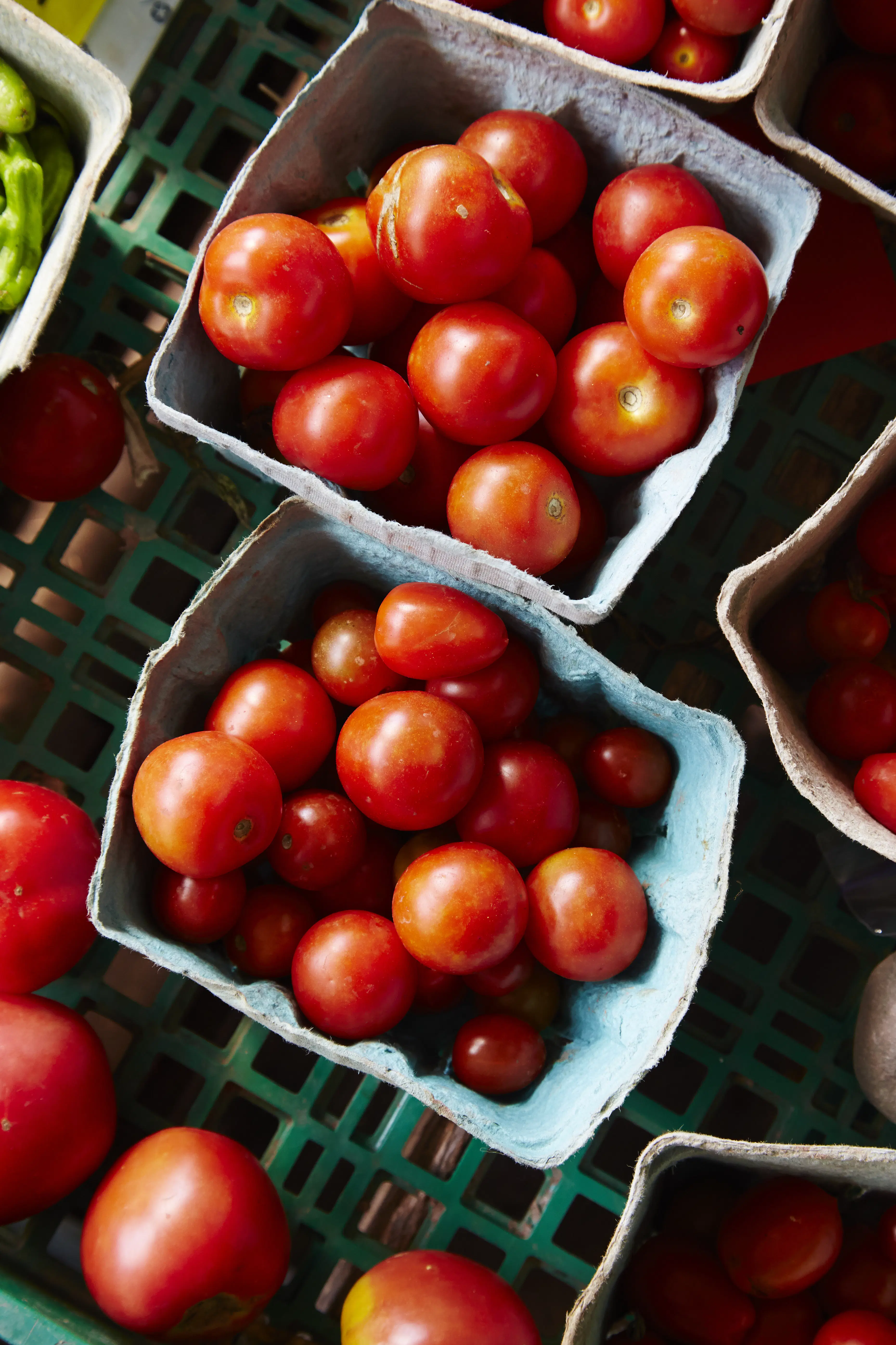Tomatoes at farm stand.