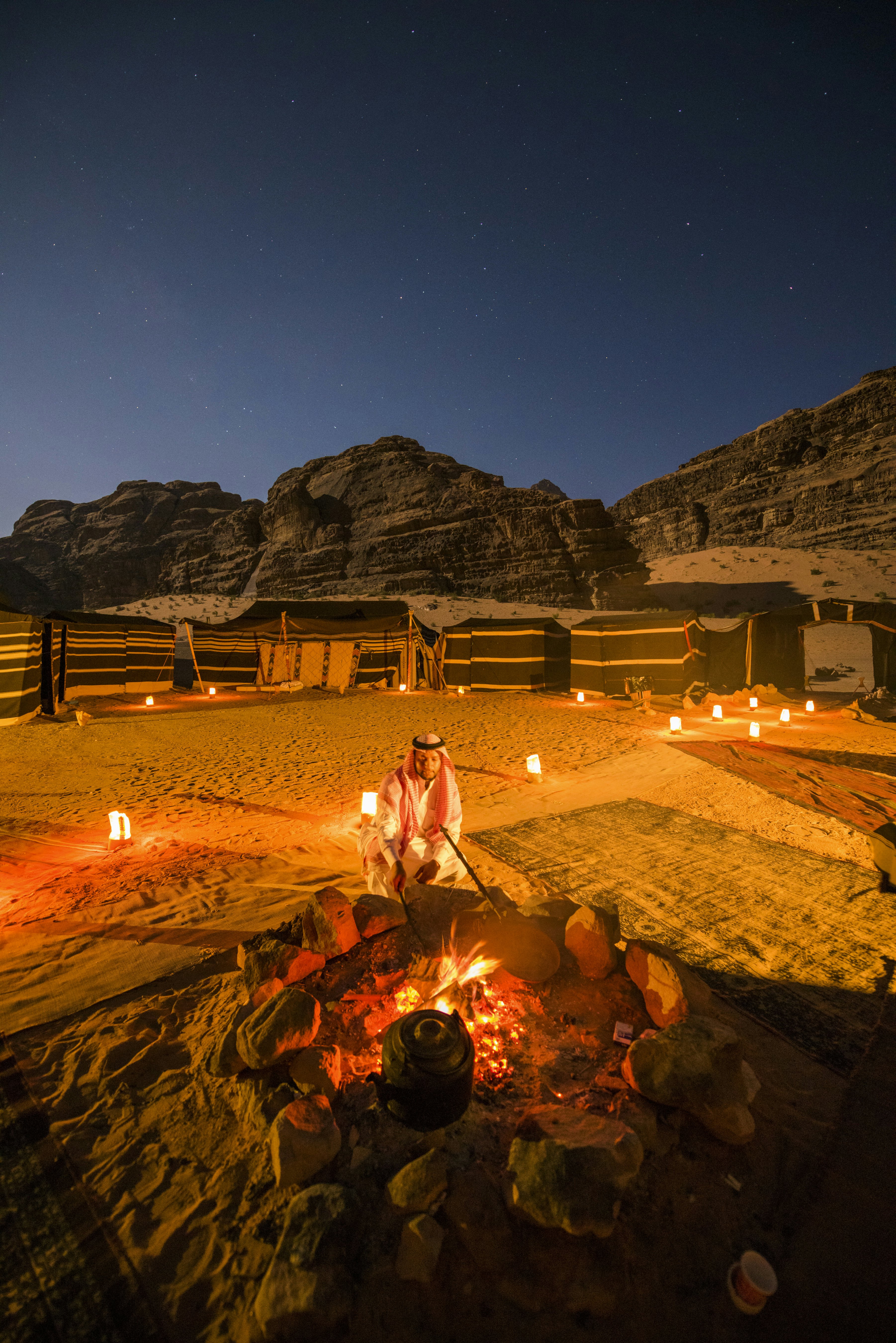 Fire at Captain’s Desert Camp on the edge of Diseh village.