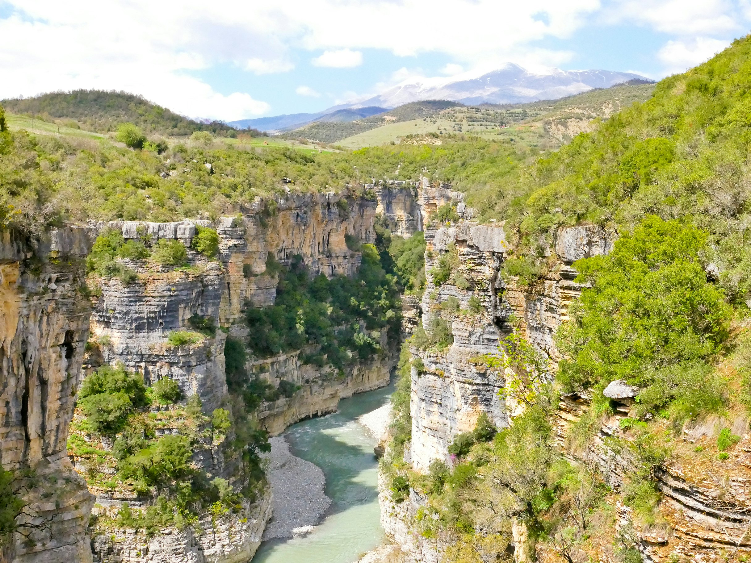 Osum Canyon, Skrapar, Qark Berat, Albania  from above.