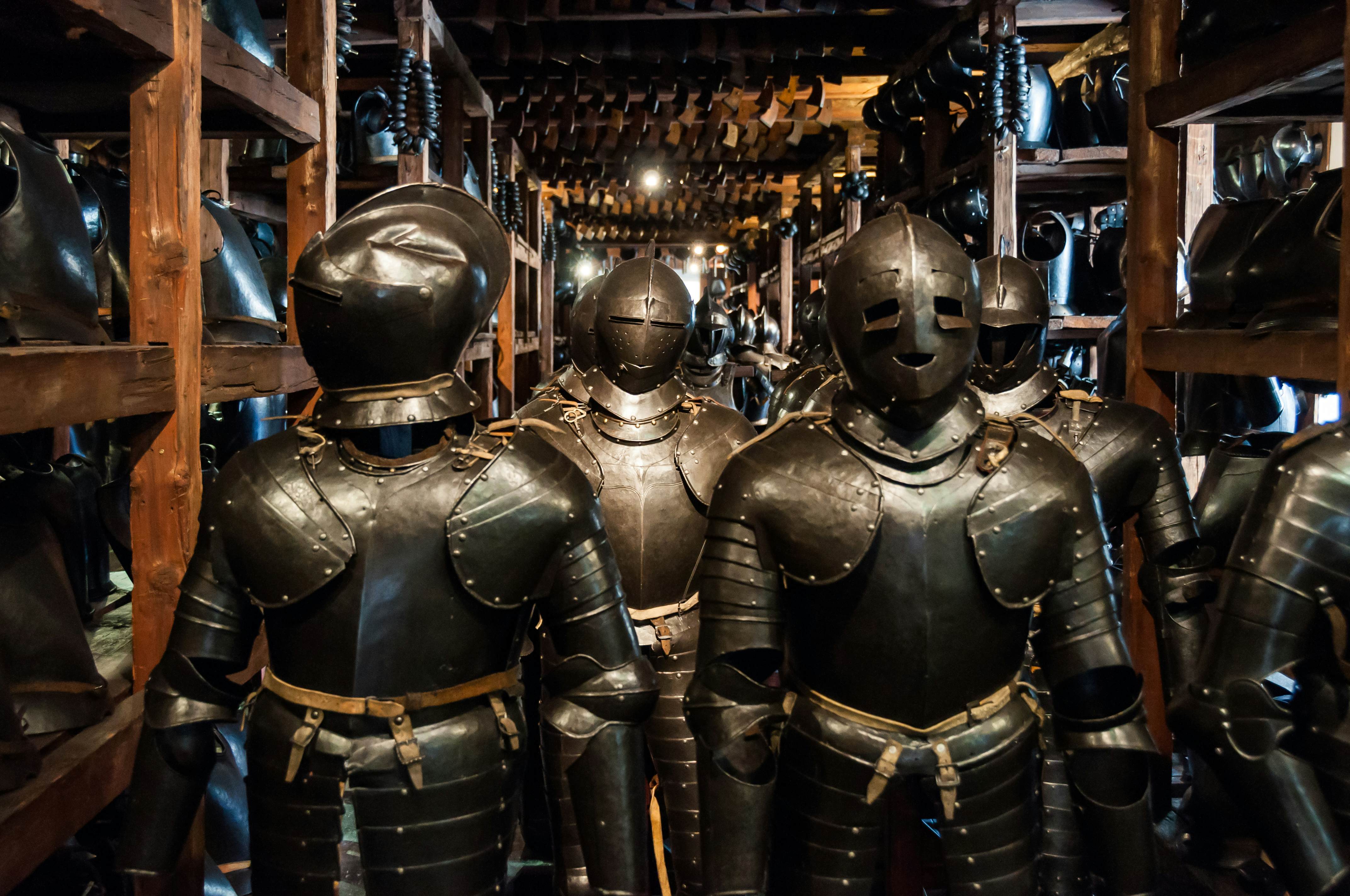 GRAZ, AUSTRIA The Museum Styrian Armoury, ancient kinds of Armour in the Armory