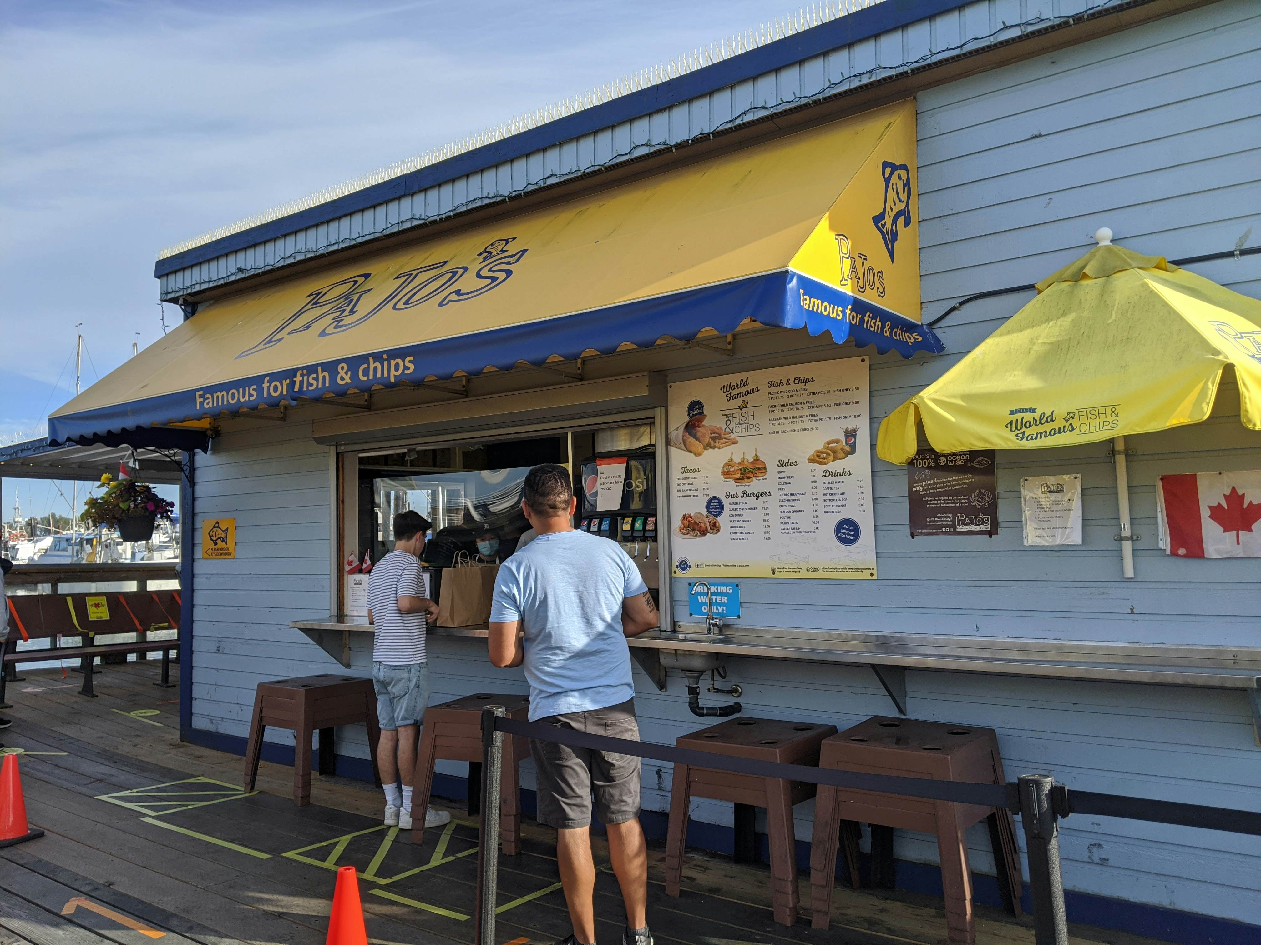 Pajo's on the Wharf, Steveston. Fish and Chips Restaurant.