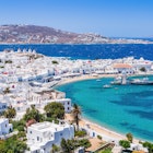 Mykonos, Greece. Panoramic view of Mykonos town, Cyclades islands.  License Type: media  Download Time: 2023-01-28T12:47:18.000Z  User: Norma.PrauseBrewer_LonelyPlanet  Is Editorial: No  purchase_order: