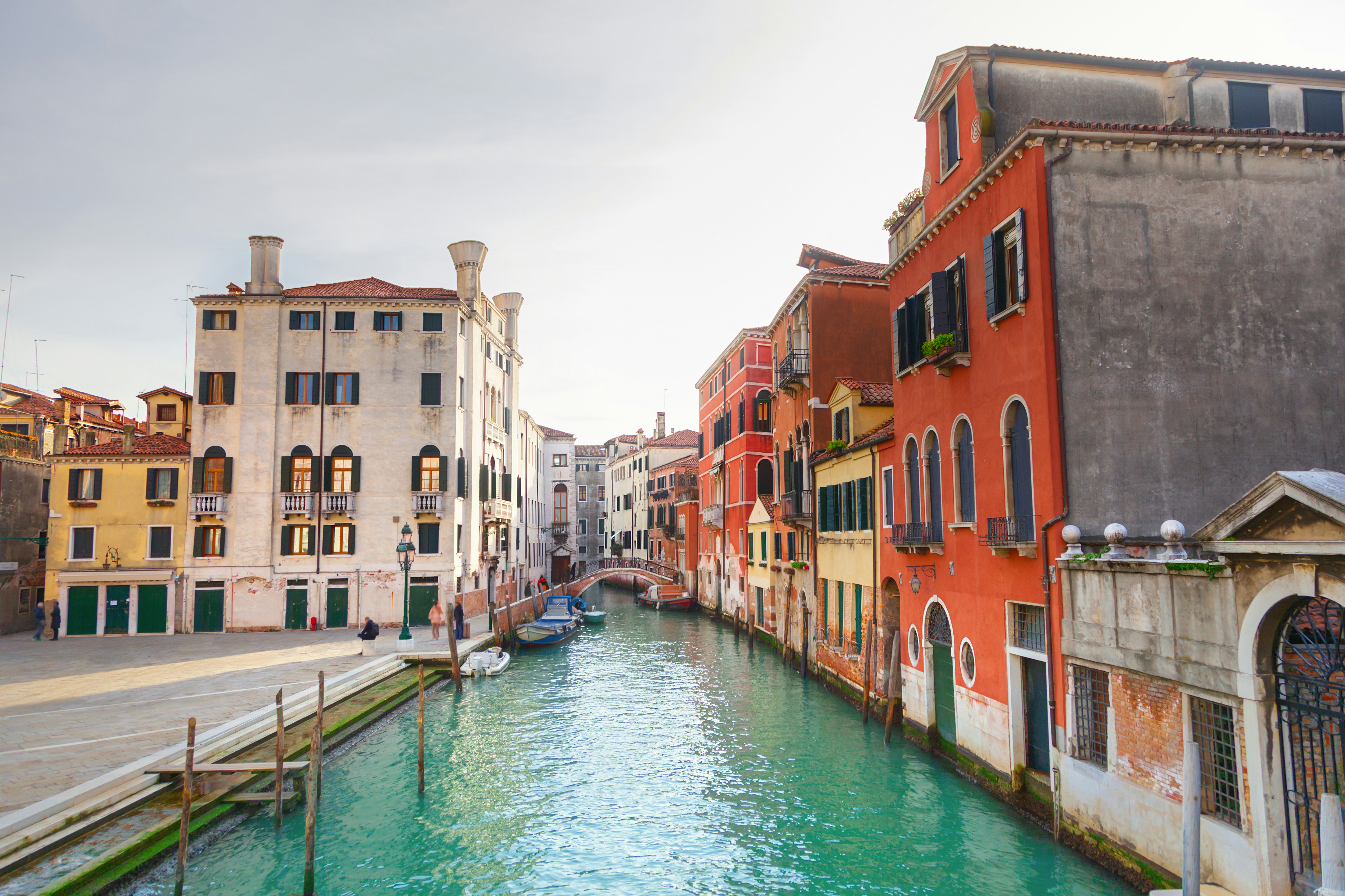 Venice canal view with historical buildings