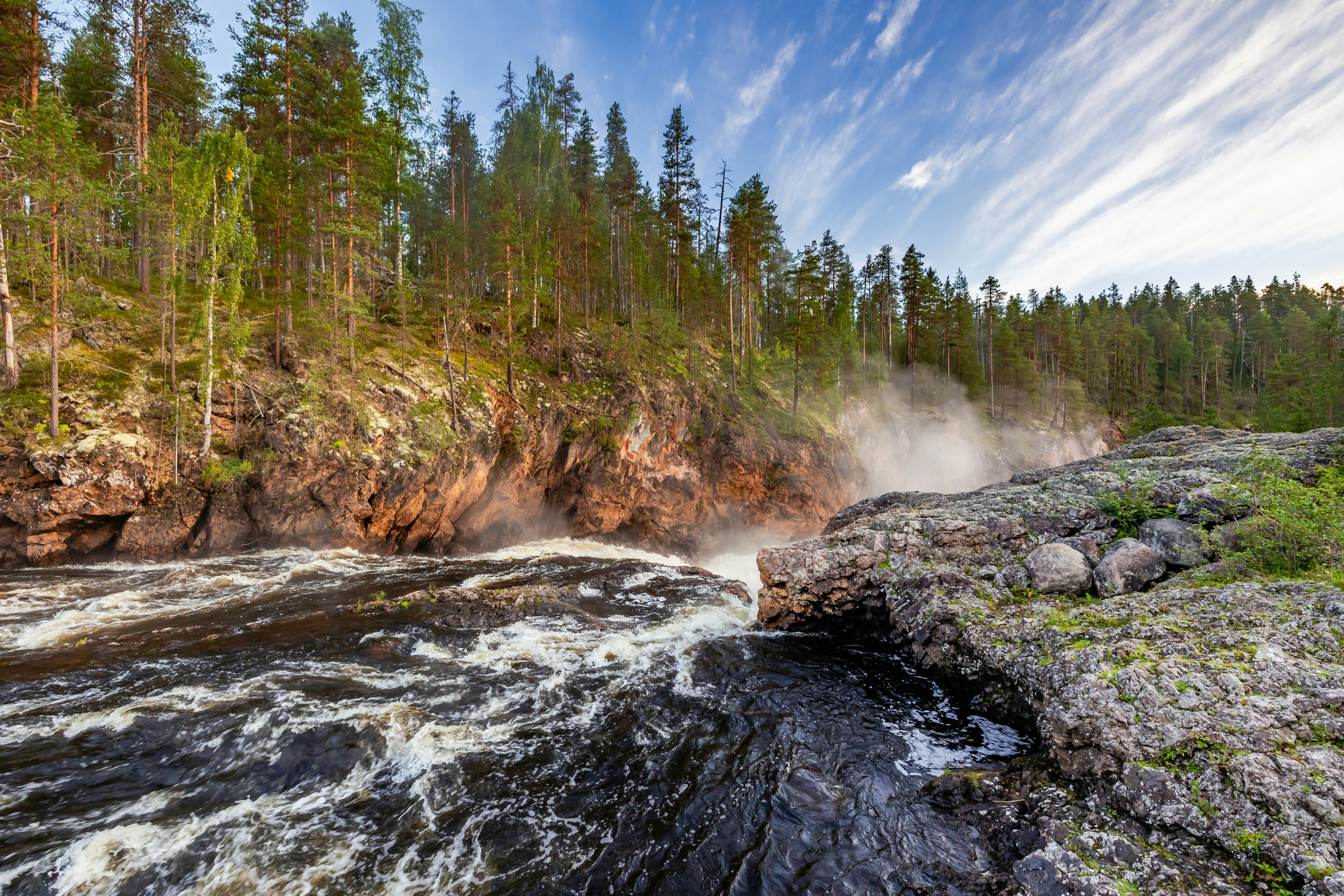 Oulanka river and rapids at the Oulanka National Park in Kuusamo. Finland.