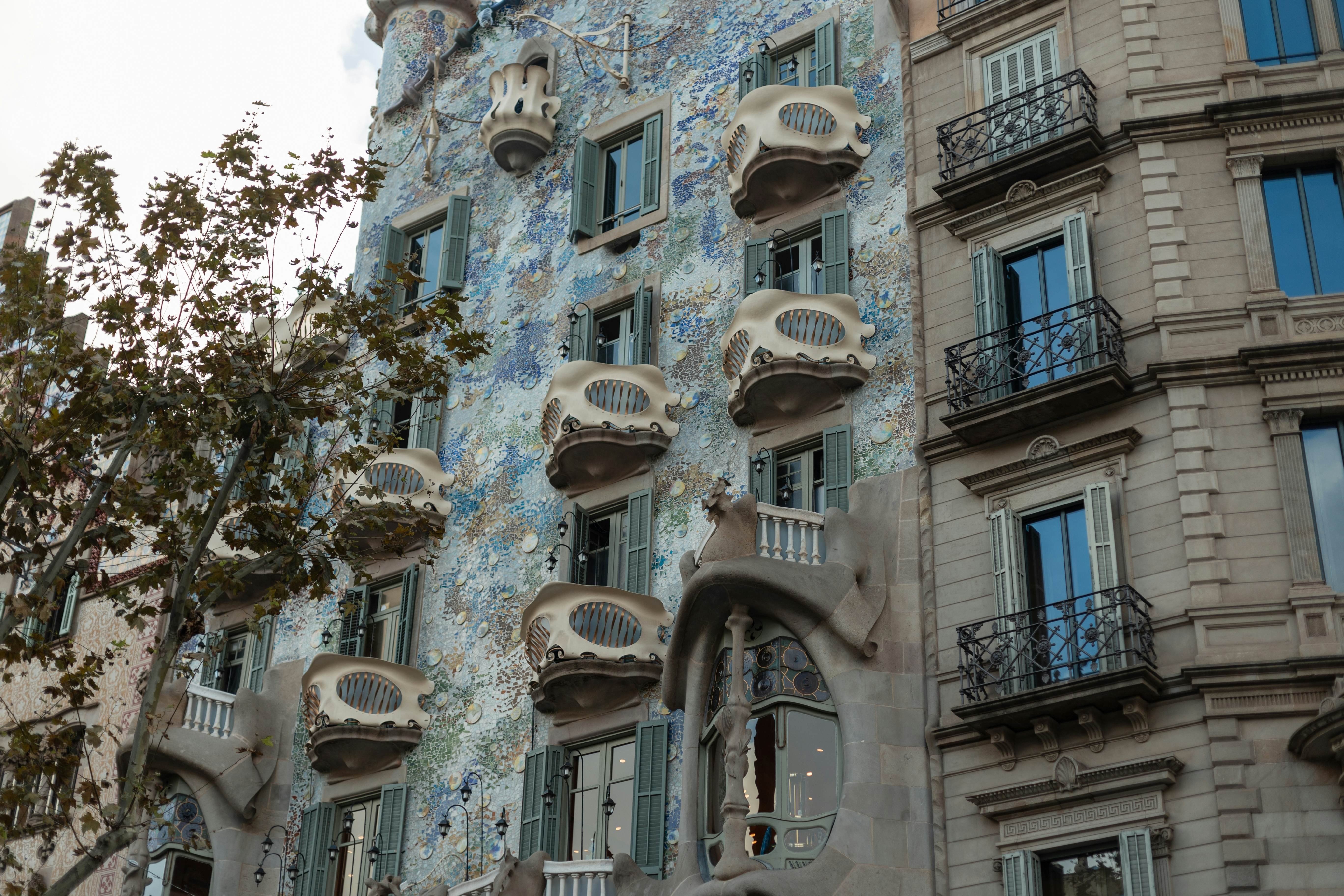 House Of Bones - Casa Batllo building in the center of Barcelona, Spain.