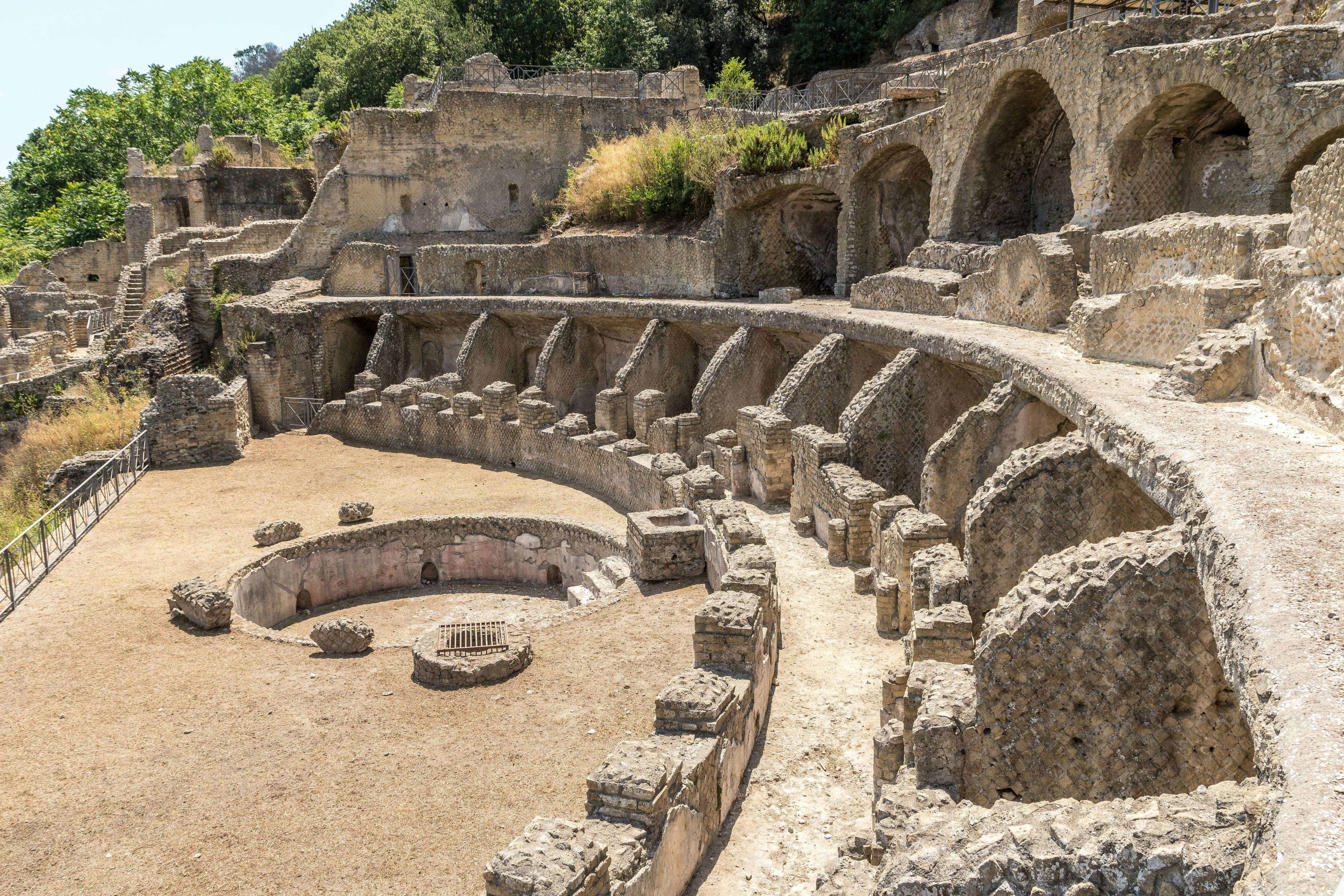 An archaeological complex of ancient Roman baths of Baia in Campi Flegrei