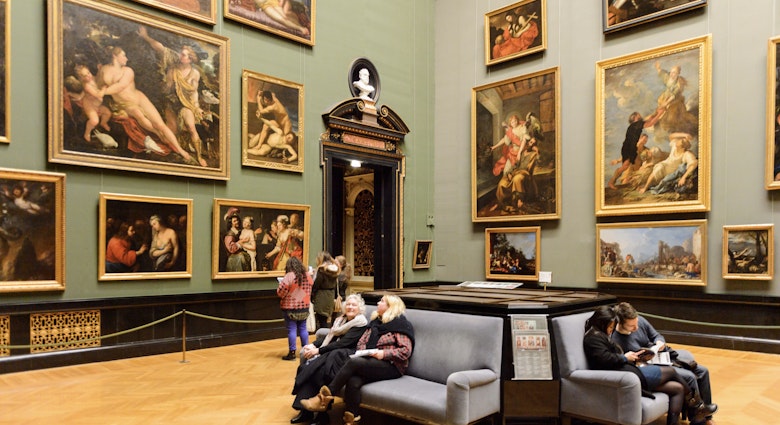 A gallery of old master paintings at the Kunsthistorisches Museum, Vienna, Austria