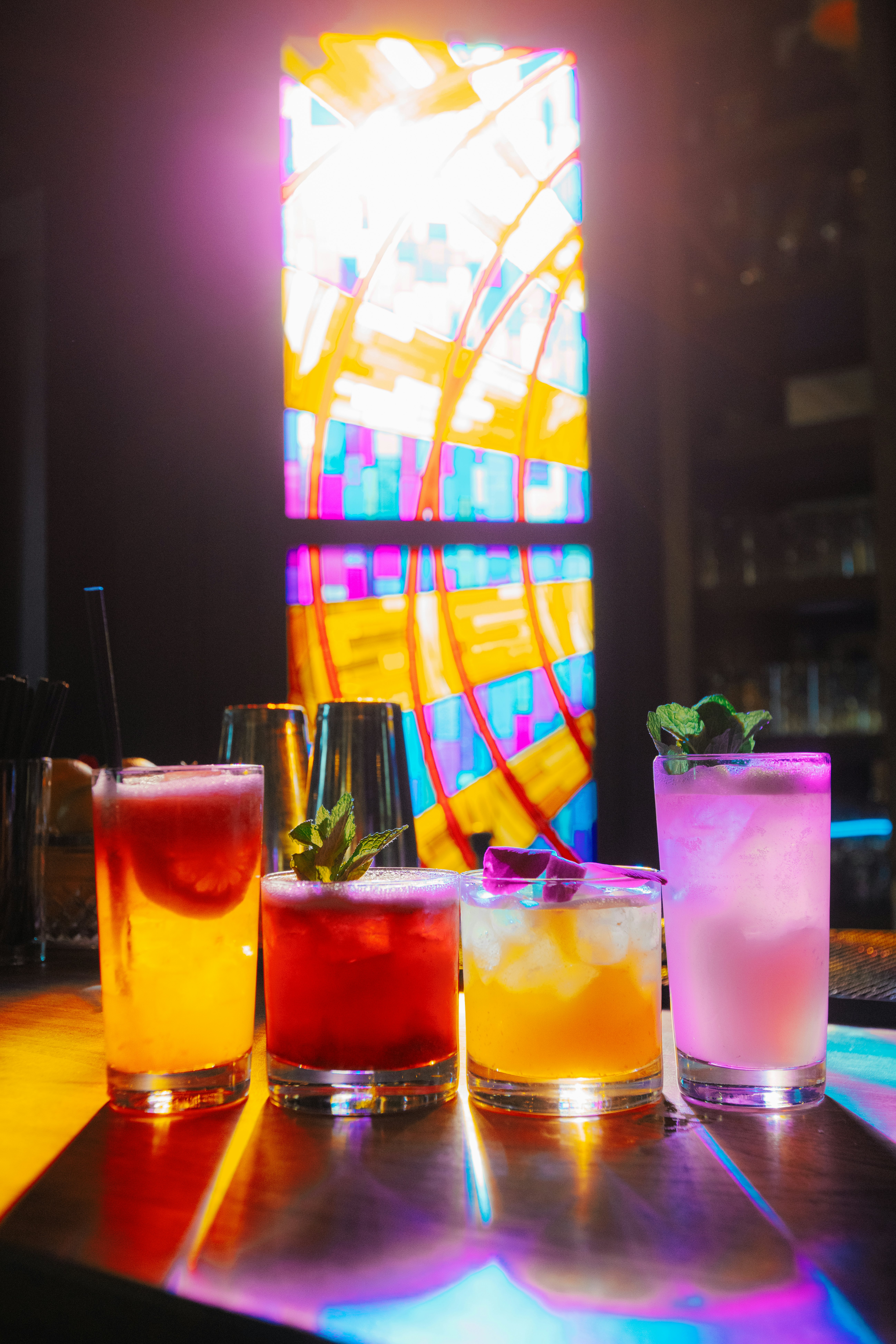 an assortment of cocktails at Rosemary & Beauty Queen