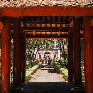 HANOI, VIETNAM — April 16, 2025
Gardens in the Temple of Literature, Hanoi