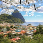 View of the coastal village of Soufrière  - a must see destination on the West Coast of St Lucia, Caribbean   License Type: media  Download Time: 2023-08-22T12:31:13.000Z  User: claramonitto  Is Editorial: No  purchase_order:
