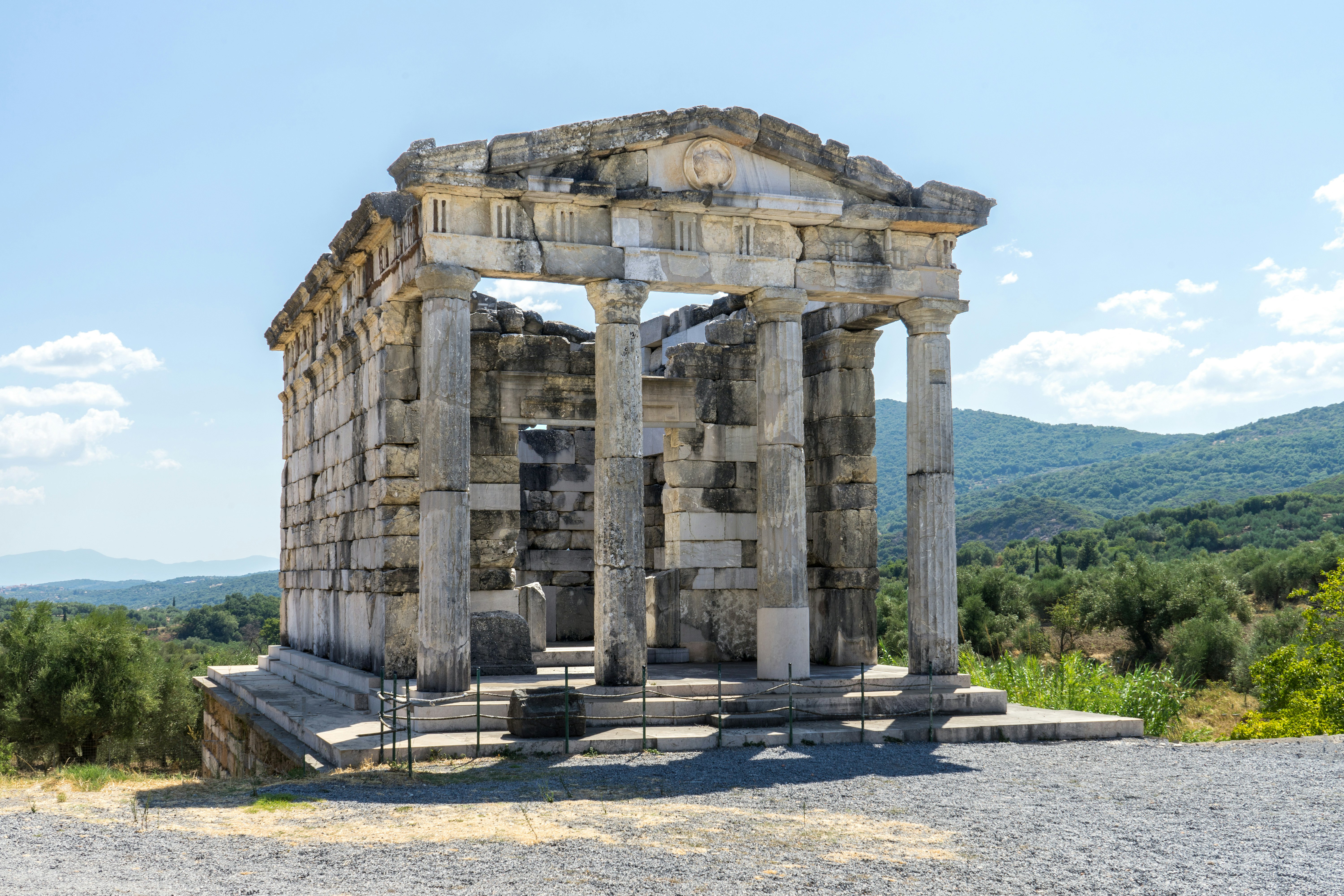The ruins of an ancient Greek temple