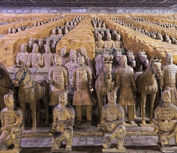 Xian China, May 30, 2017 The world famous Terracotta Army, part of the Mausoleum of the First Qin Emperor and a UNESCO World Heritage Site located in Xian China, License Type: media, Download Time: 2024-08-23T09:37:35.000Z, User: joe_lp, Editorial: true, purchase_order: 56530, job: Global Publishing-WIP, client: Your Ultimate Travel Adventure List 1, other: Joe Fullman