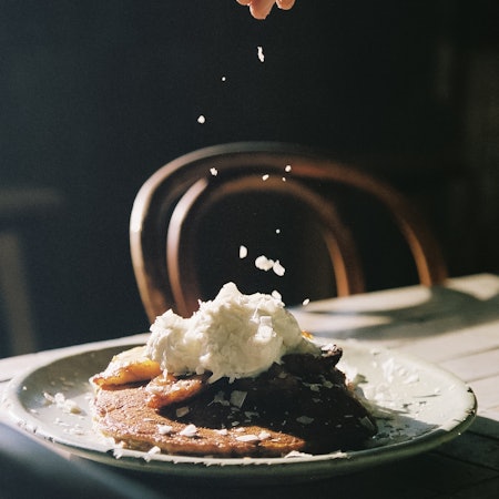 Coconut pancakes at Fig Tree