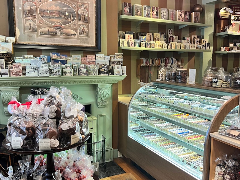 Inside a candy store