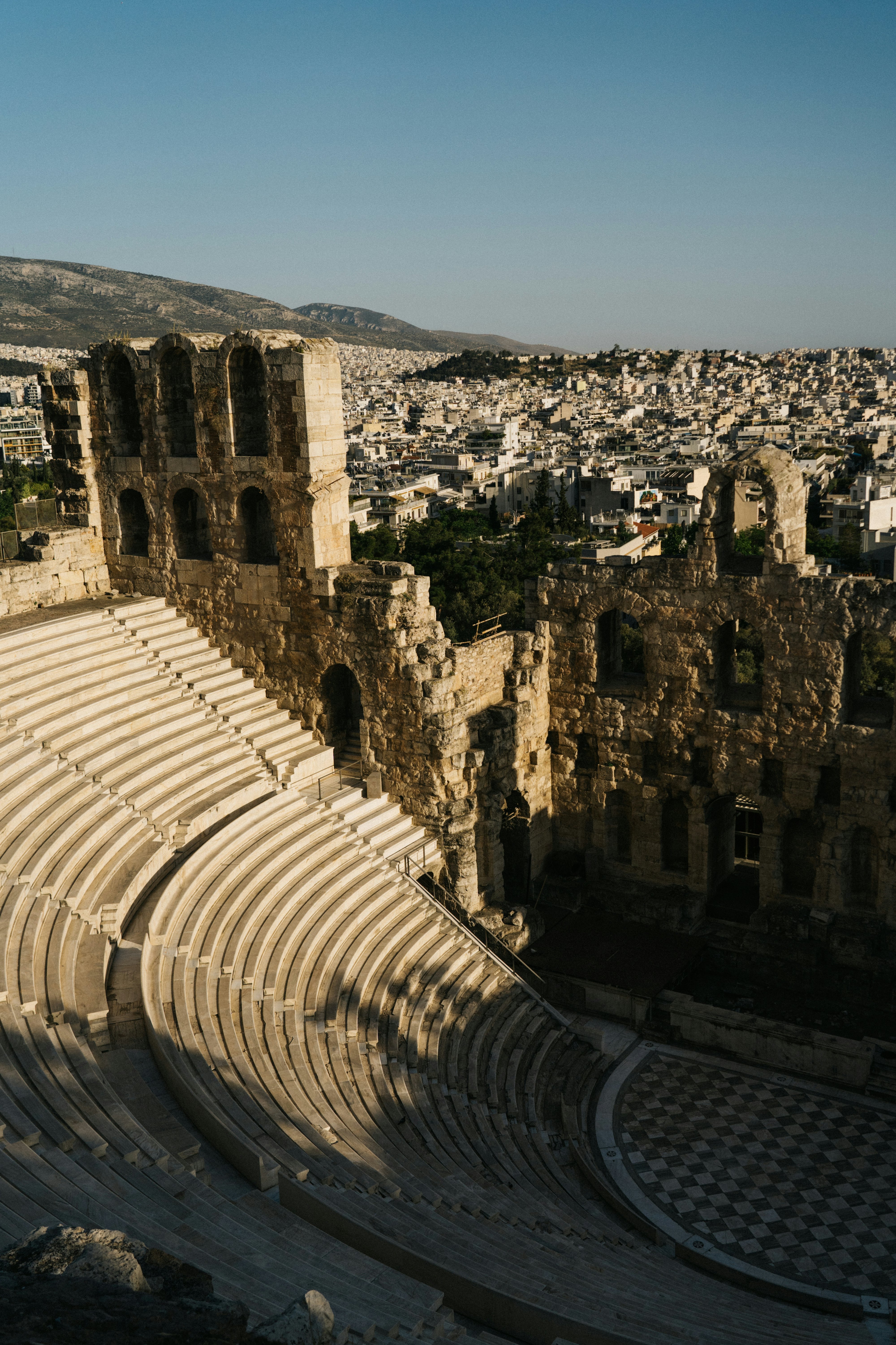 Aerial view of the Acropolis in Athens