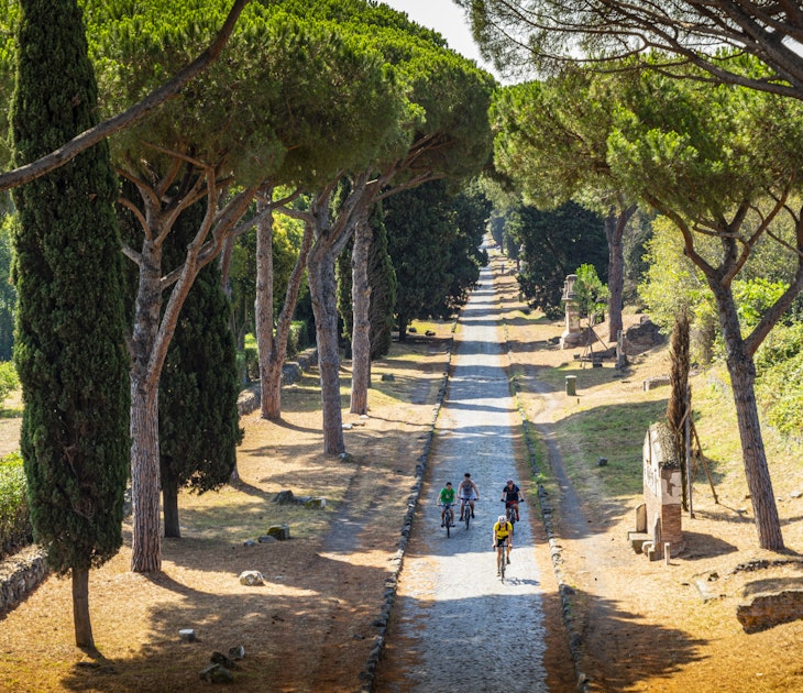 1456217069
Rome, Italy, Via Appia Antica - stock photo
Rome, Italy, July 26, 2016, group of cyclist along Via Appia Antica