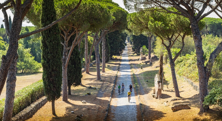 1456217069
Rome, Italy, Via Appia Antica - stock photo
Rome, Italy, July 26, 2016, group of cyclist along Via Appia Antica