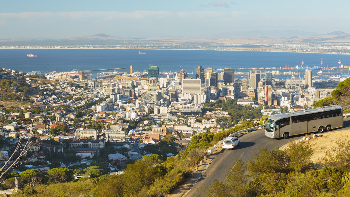 474033432
Horizon Over Land, Malay Quarter, Travel, Tourism, Photography, Building Exterior, No People, Western Cape Province, Downtown District, Coastline, Color Image, Skyscraper, Victoria and Alfred Waterfront, Table Bay, Scenics, Waterfront, Architecture, Travel Destinations, Transportation, Urban Scene, Outdoors, Panoramic, Horizontal, Cape Town, South Africa, Africa, Bay Horse, Day, Summer, Cliff, Table Mountain South Africa, Mountain, Hill, Horizon, Landscape, Atlantic Ocean, Sea, Street, Road, Formal Garden, Built Structure, Urban Skyline, Cityscape, City, Coach Bus, Bus, Car, House
Cape Town view from the road on Table Mountain. - stock photo
Cape Town cityscape seen from the road leading to Table Mountain cable car station (South Africa).