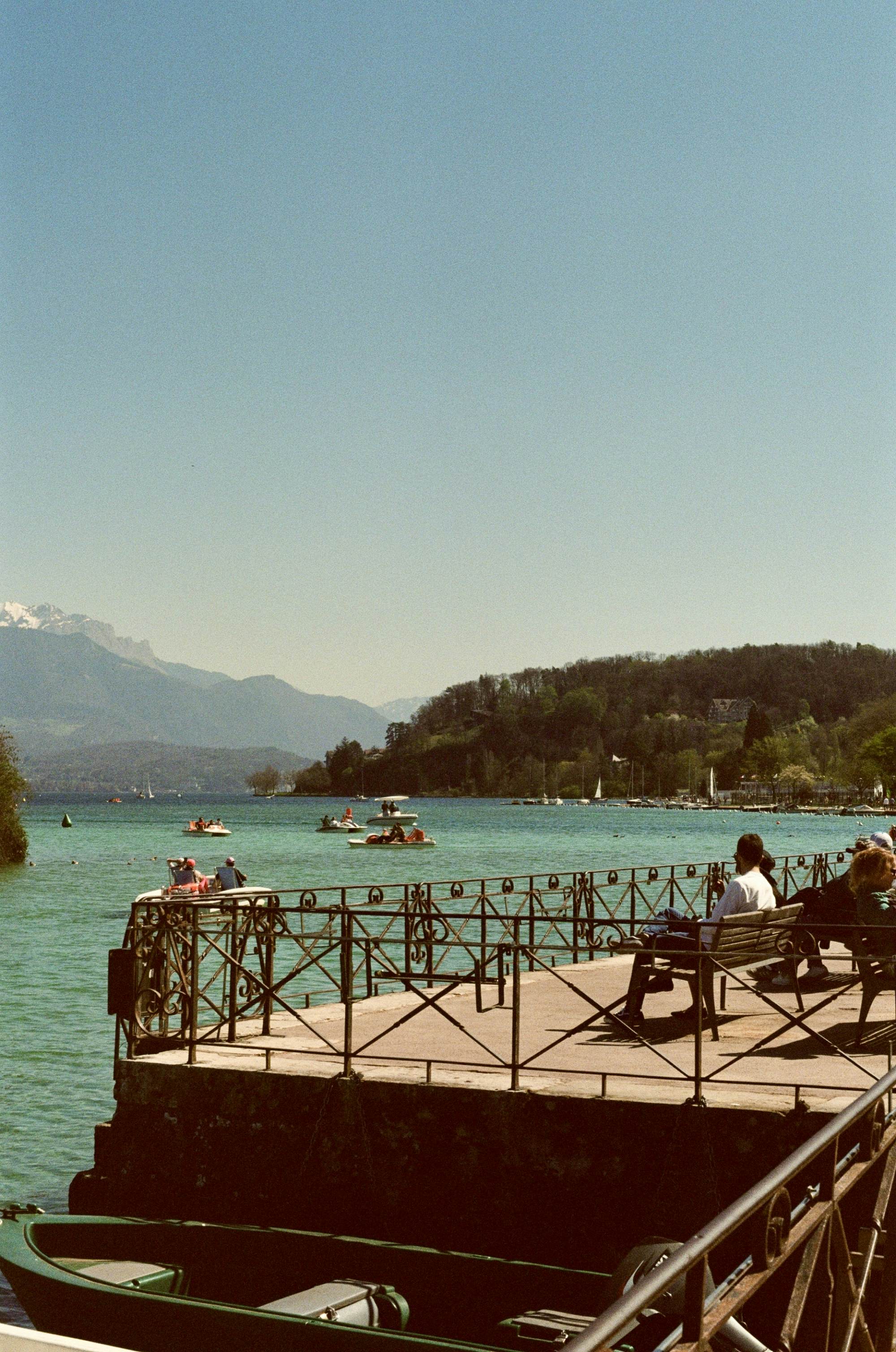 Paddle boats on Lake Annecy