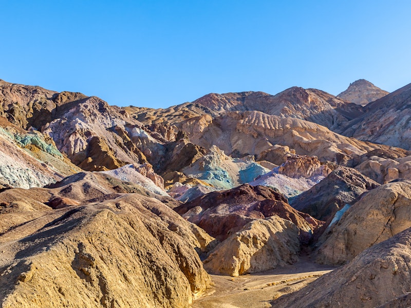 A cluster of colorful mountains