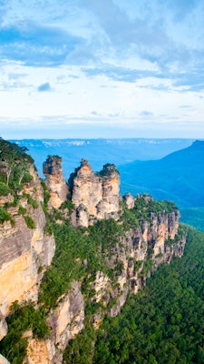 Rock formations in the Blue Mountains in Australia.