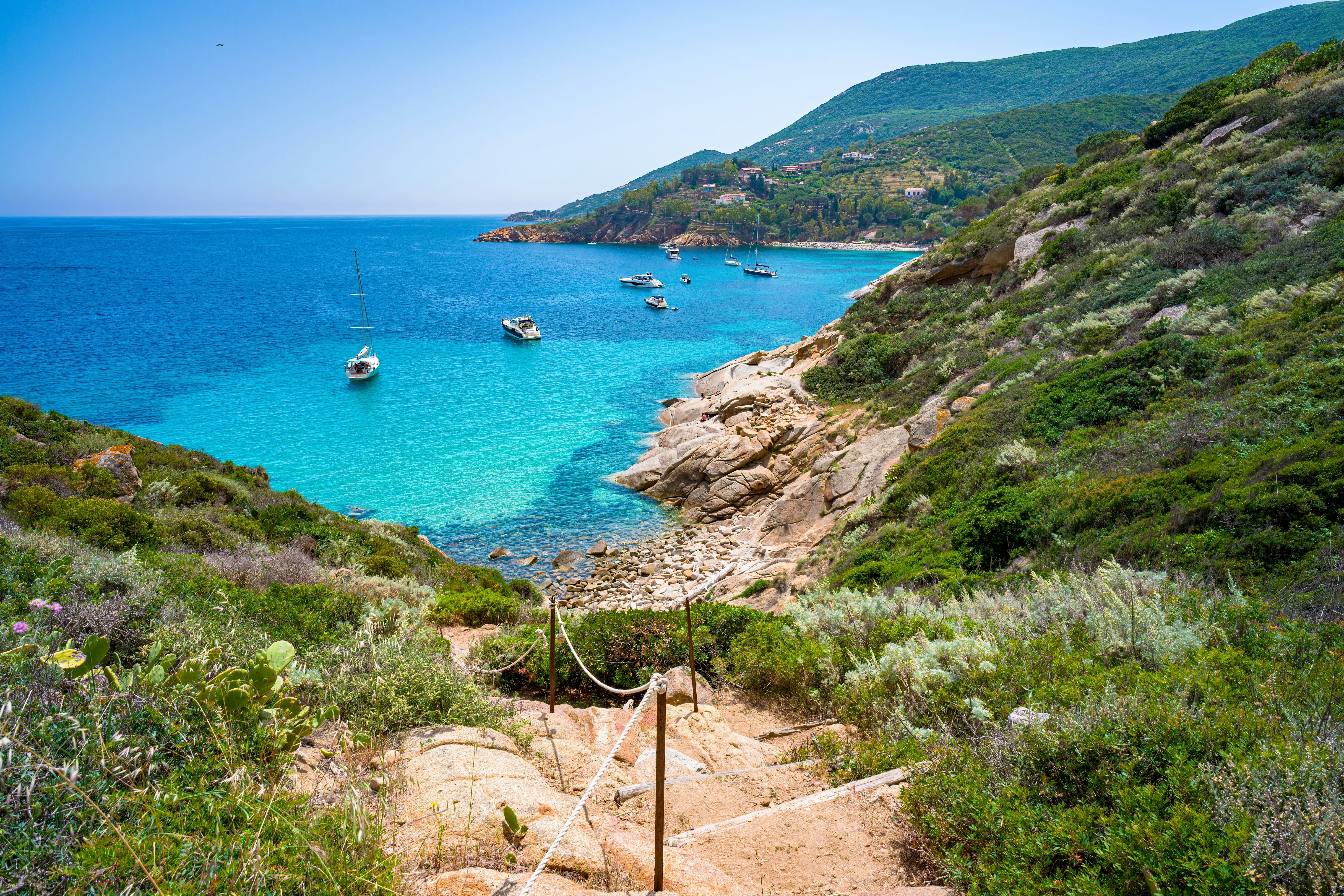 Cala dello Smeraldo on Giglio Island, Tuscany.