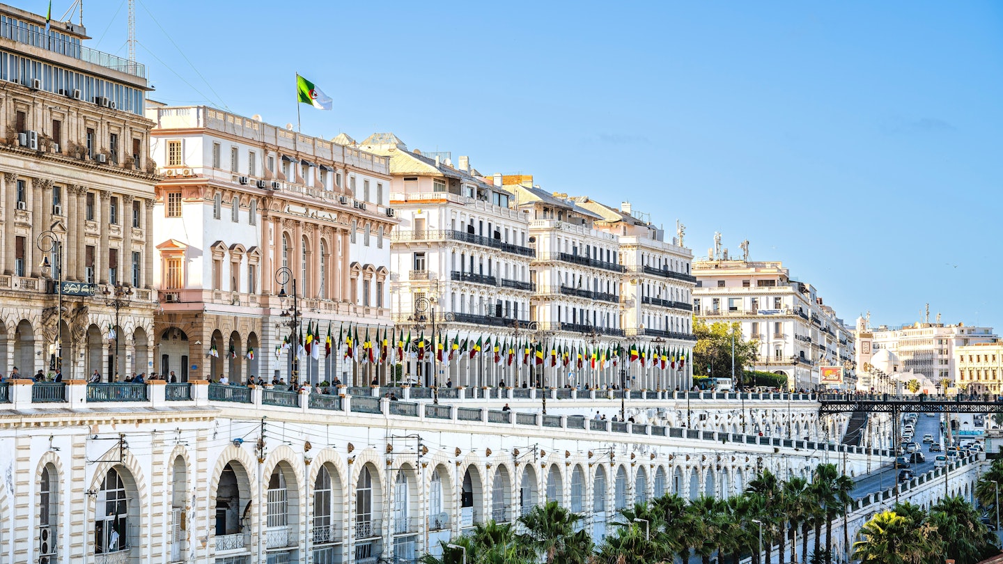 Algiers, Algeria - May 9 2024 : Historical center in sunny weather, HDR Image, License Type: media, Download Time: 2025-01-30T14:30:04.000Z, User: sashabrady26, Editorial: true, purchase_order: 65050 - Digital Destinations and Articles, job: Lonely Planet, client: Photo haul, other: Sasha Brady