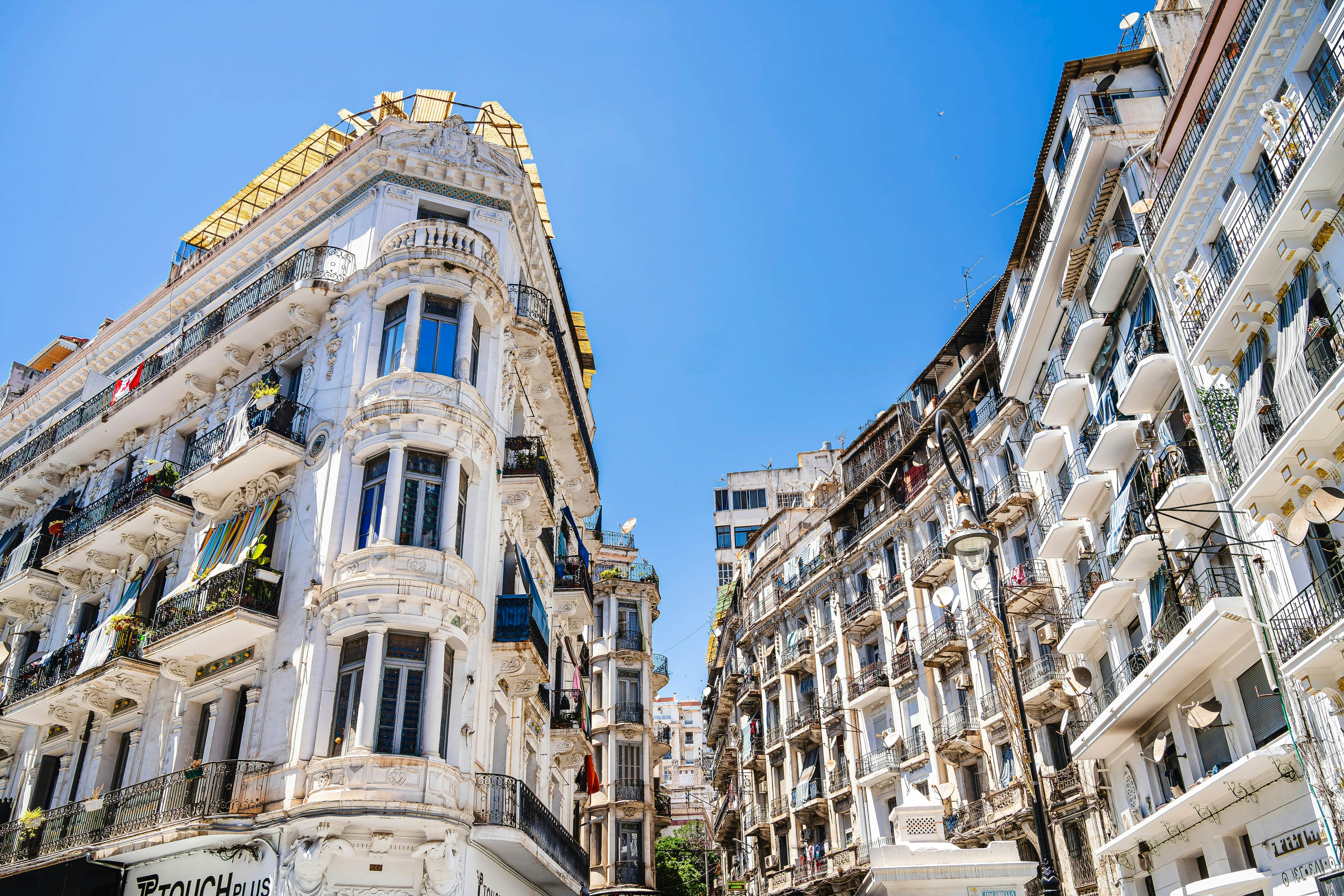 Algiers, Algeria - May 8 2023 : Cityscape in sunny weather, License Type: media, Download Time: 2025-02-07T17:25:19.000Z, User: sashabrady26, Editorial: true, purchase_order: 65050 - Digital Destinations and Articles, job: Lonely Planet, client: photo haul, other: Sasha Brady