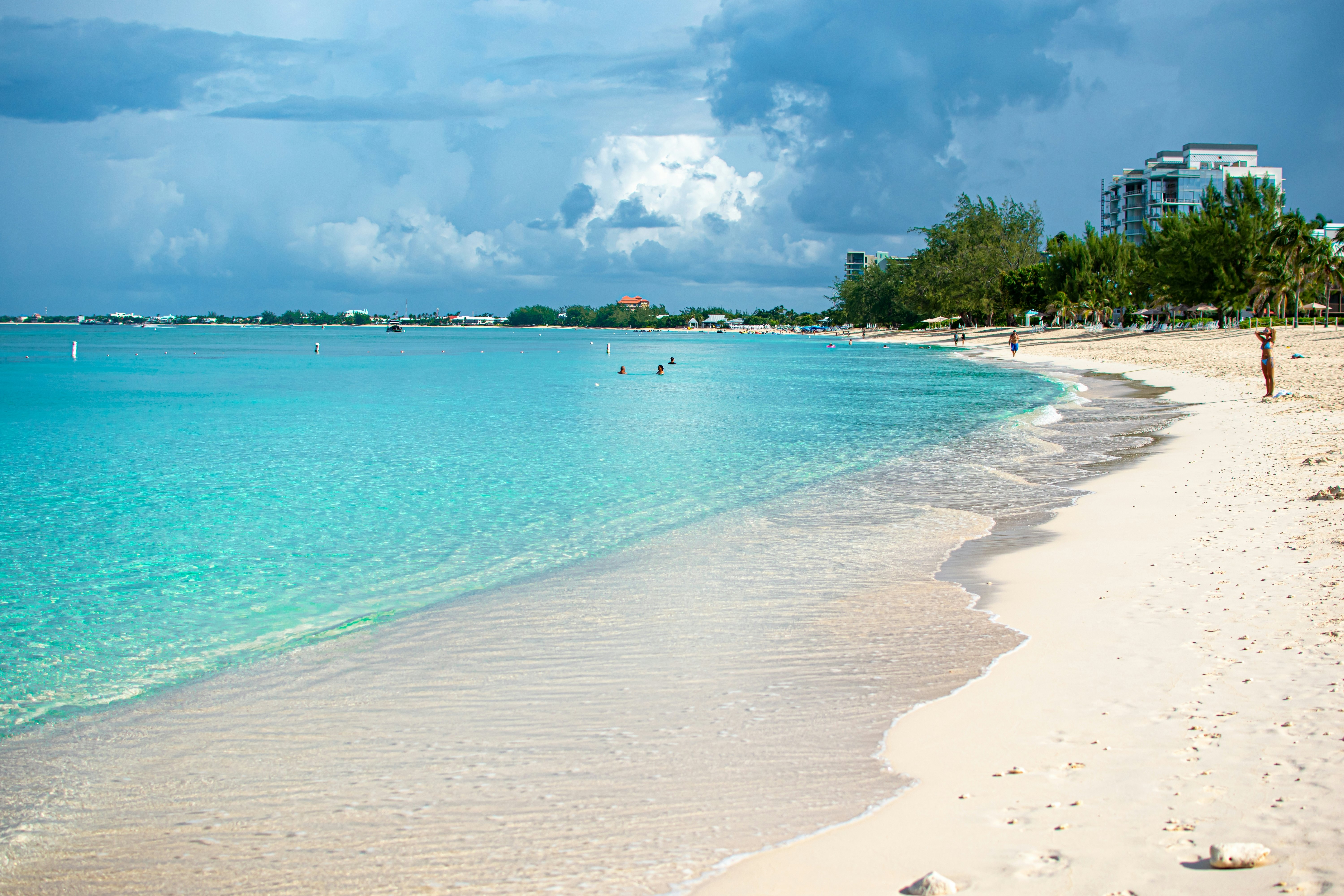 Morning view of Governor’s beach in Cayman Islands.