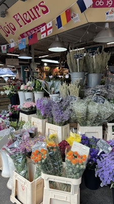 Flowers at Marche des Capucins in Bordeaux, France