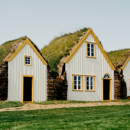 Exteriors of the Glaumbær Turf Farm & Museum