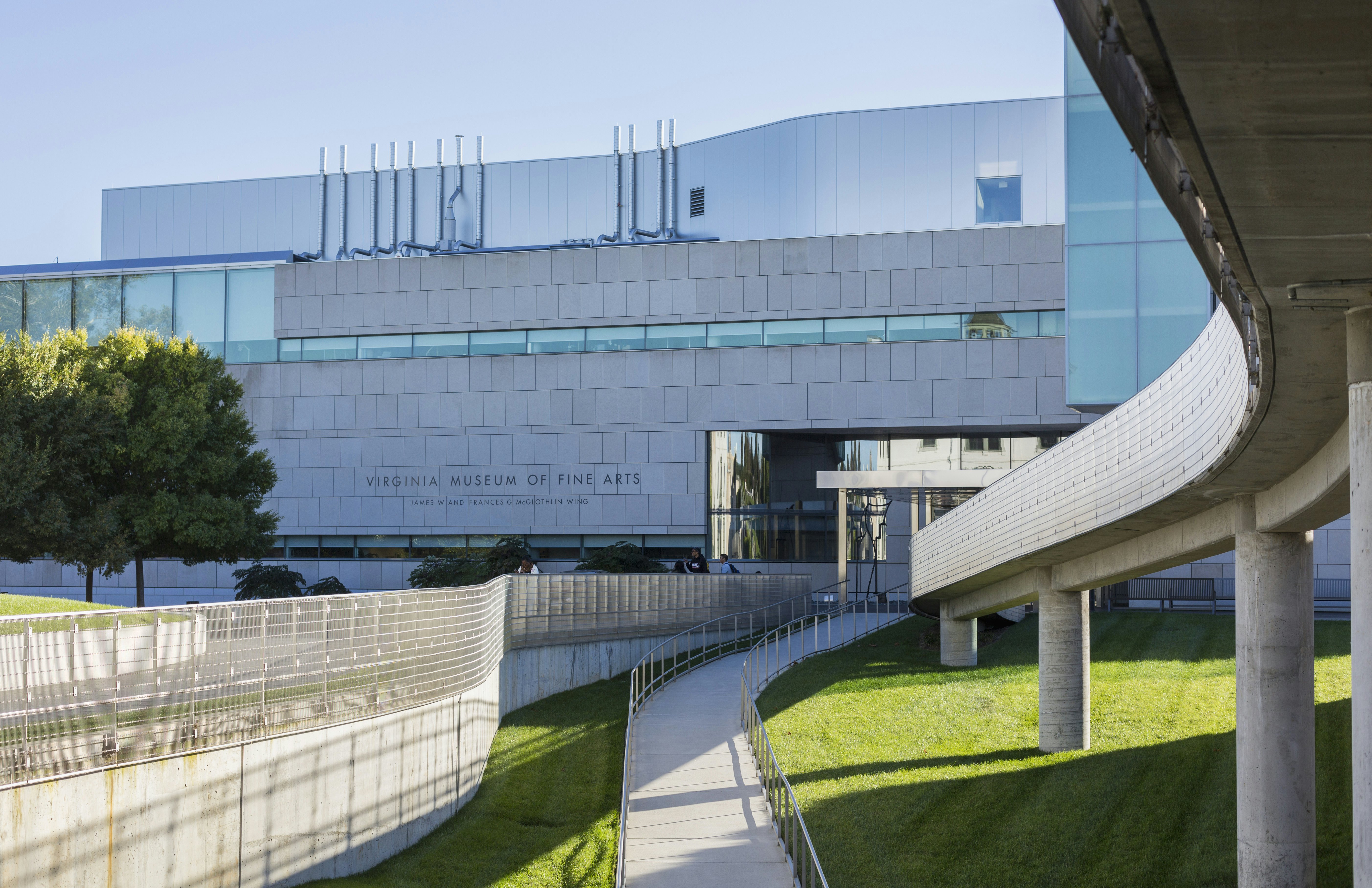 Outside the Virginia Museum of Fine Arts VMFA in Richmond, Virginia